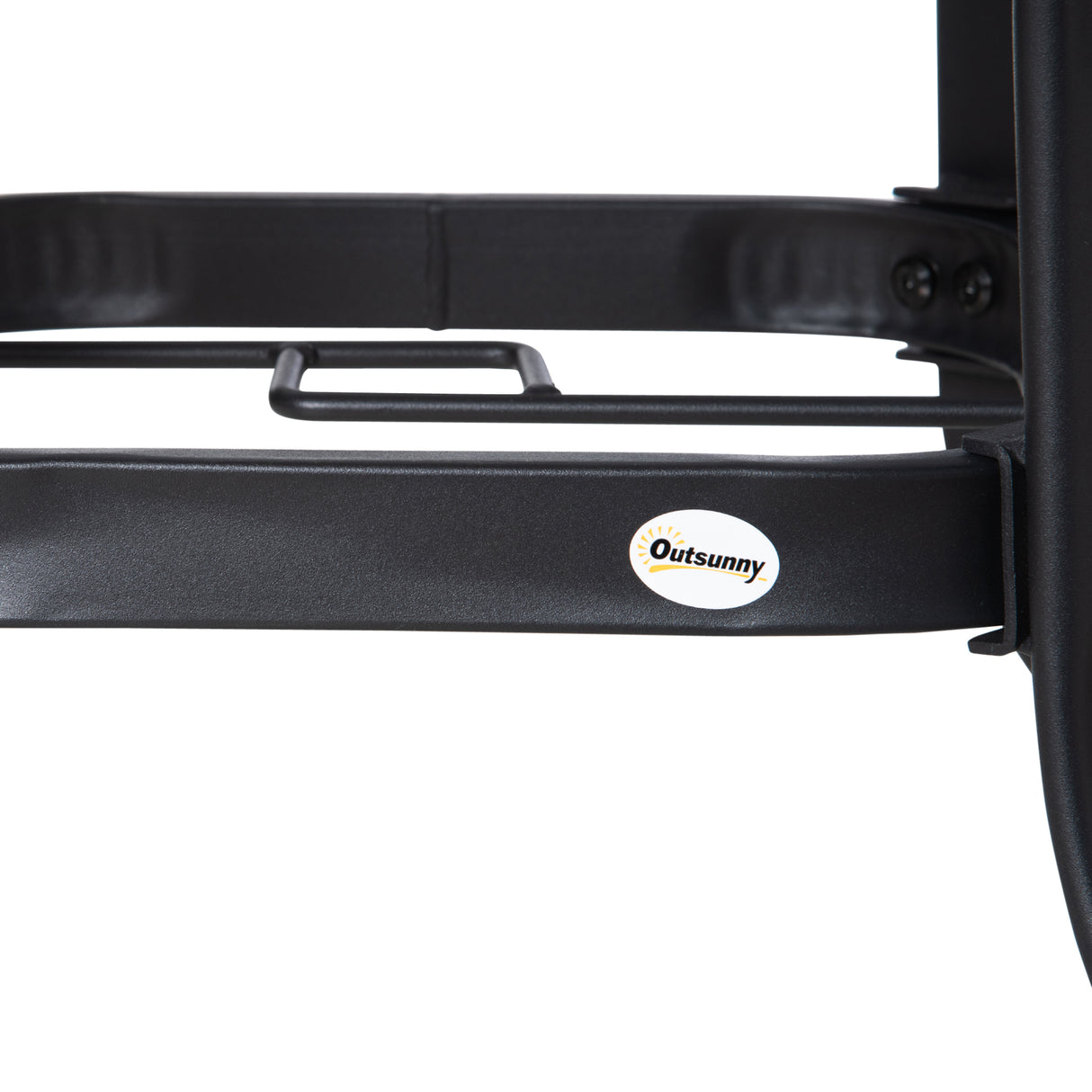 easycomfort easycomfort tavolo da giardino rotondo con foro per ombrellone in acciaio e vetro 106 5x71cm nero