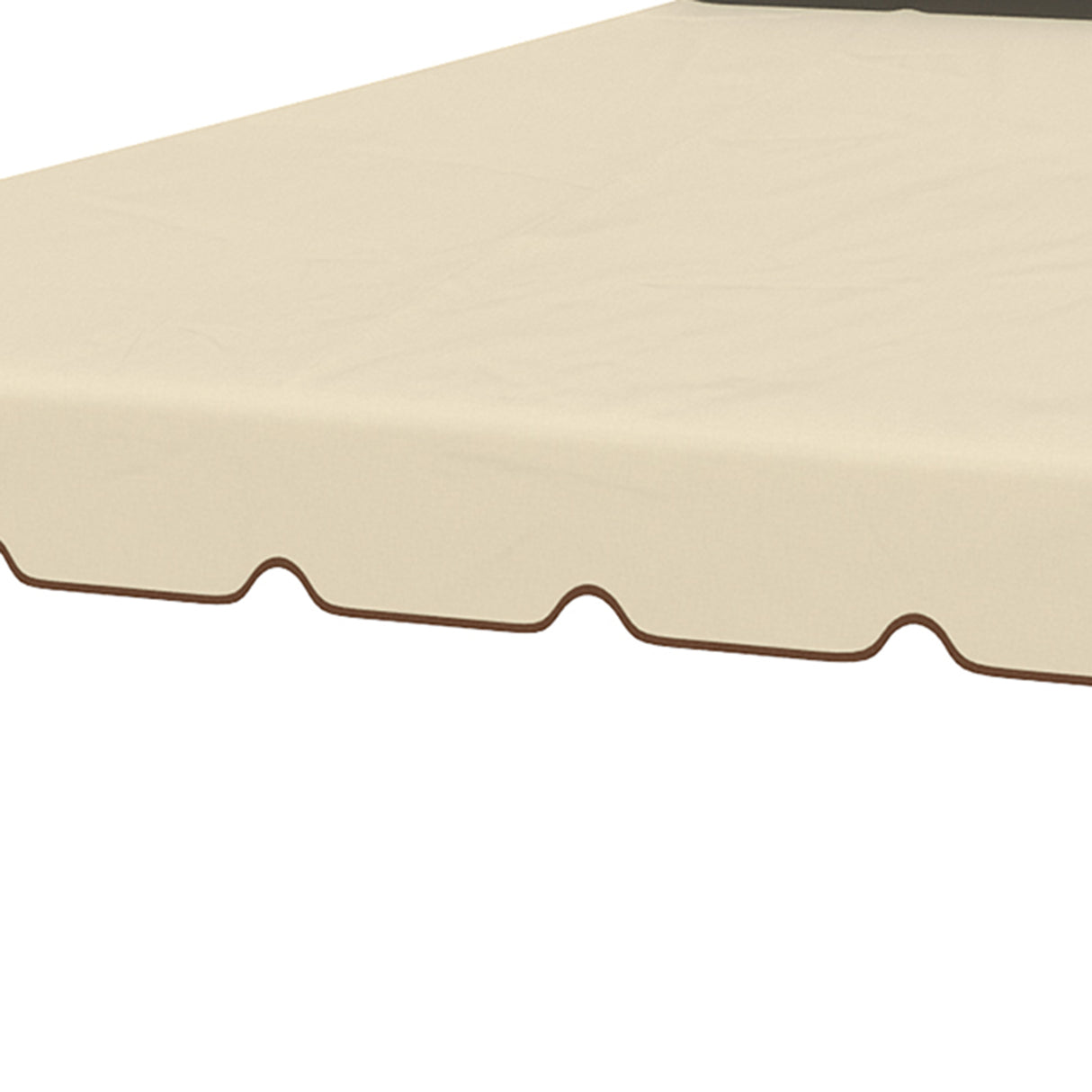 easycomfort easycomfort tettuccio di ricambio per gazebo da giardino 3x3m con tetto a 2 livelli in poliestere beige