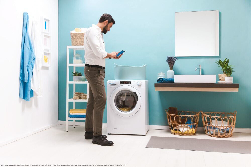 lavatrice slim a carico frontale candy cso44 1285te 2 s l60xp52xa85 8 kg 1200 giri classe energetica d wi fi + ble