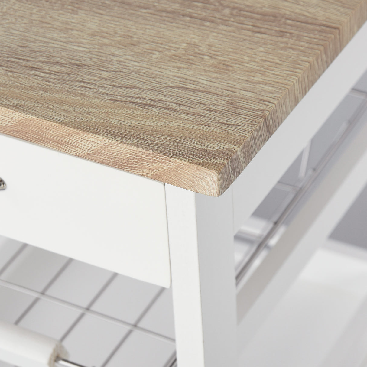 easycomfort easycomfort carrello da cucina salvaspazio in legno di pino e mdf carrello portaoggetti con cassetto cestello 2 vassoi e 4 ruote universale 37x37x82cm bianco ean 8054111844161