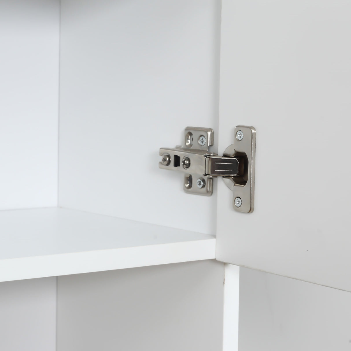 easycomfort easycomfort credenza cucina con armadietti a 2 ante e cassetto in legno 80x40x180cm bianco