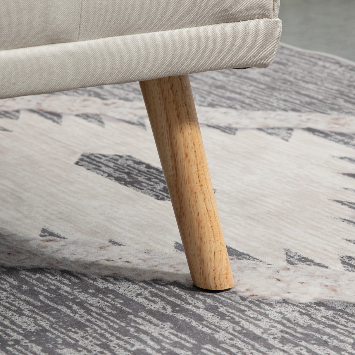 easycomfort easycomfort divano letto 3 posti reclinabile con rivestimento effetto lino e tavolino a ribalta beige