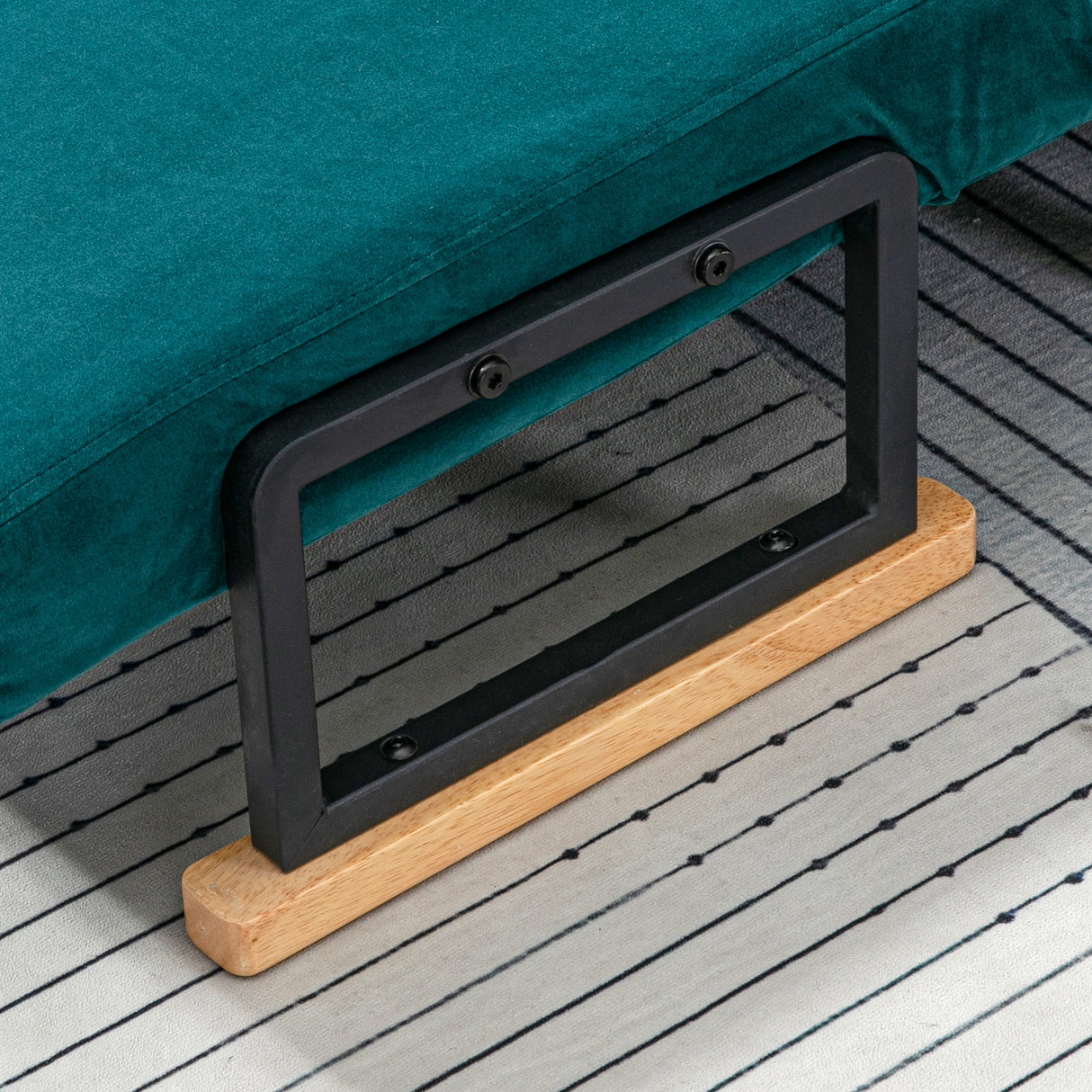 easycomfort easycomfort divano letto matrimoniale 3 in 1 vellutato con schienale regolabile in 5 livelli e cuscini blu scuro