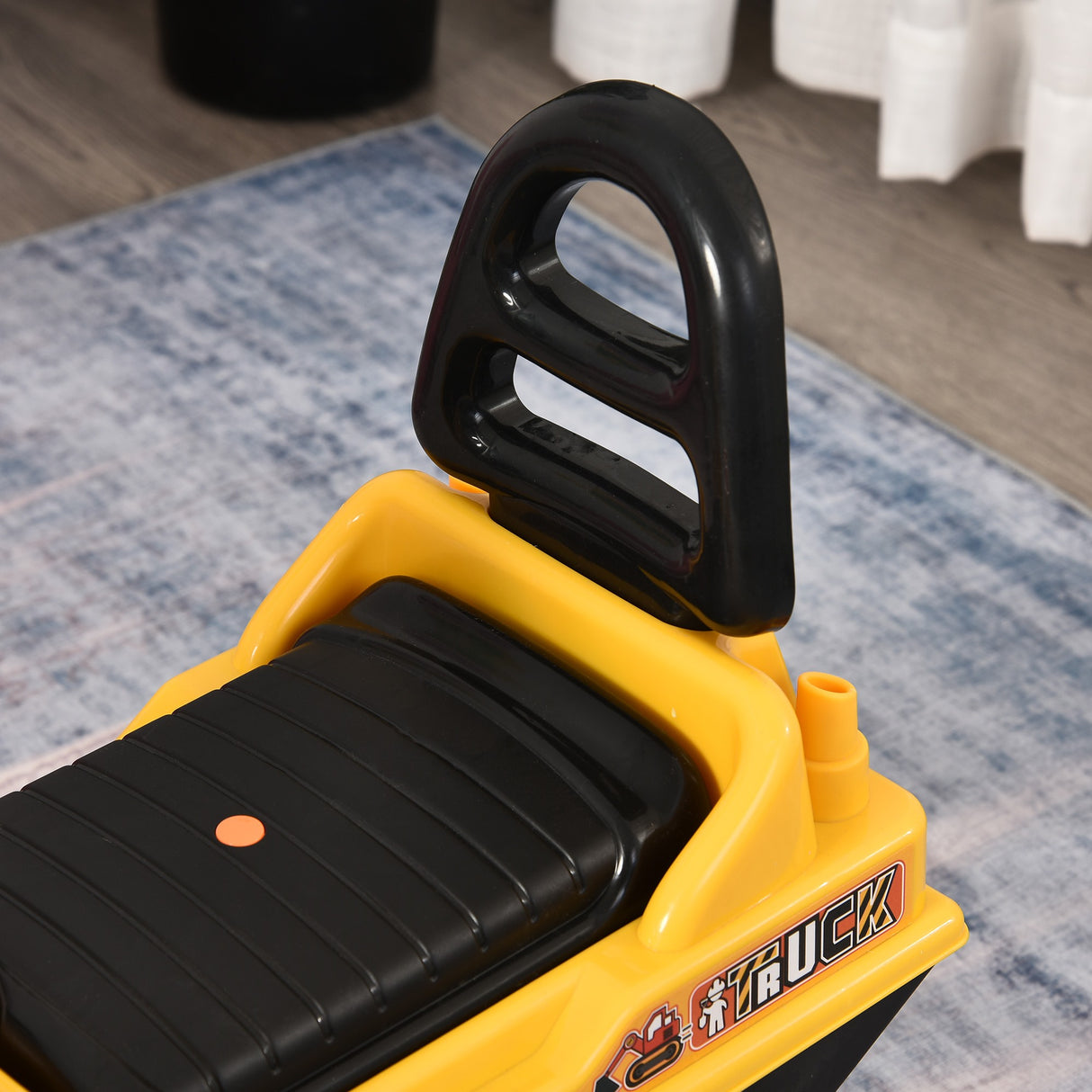 easycomfort easycomfort escavatore ruspa giocattolo cavalcabile per bambini max 30 kg con schienale braccio mobile e vano contenitore 78x24x58 5cm