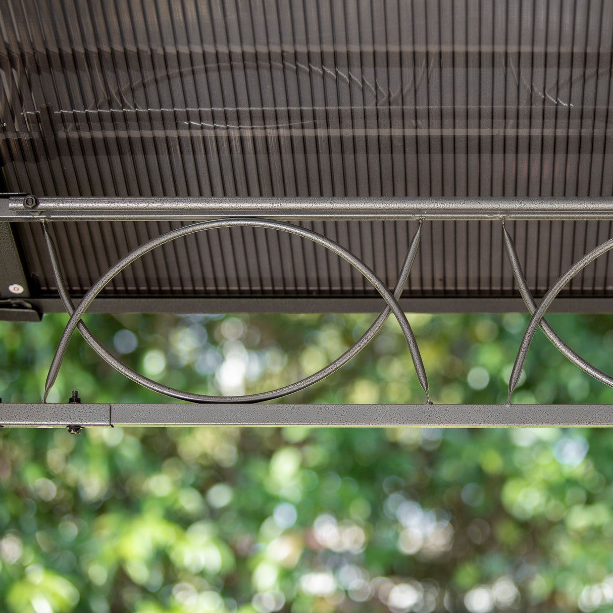 easycomfort easycomfort gazebo da giardino 3 6x3m con tetto in policarbonato anti uv e tende grigio