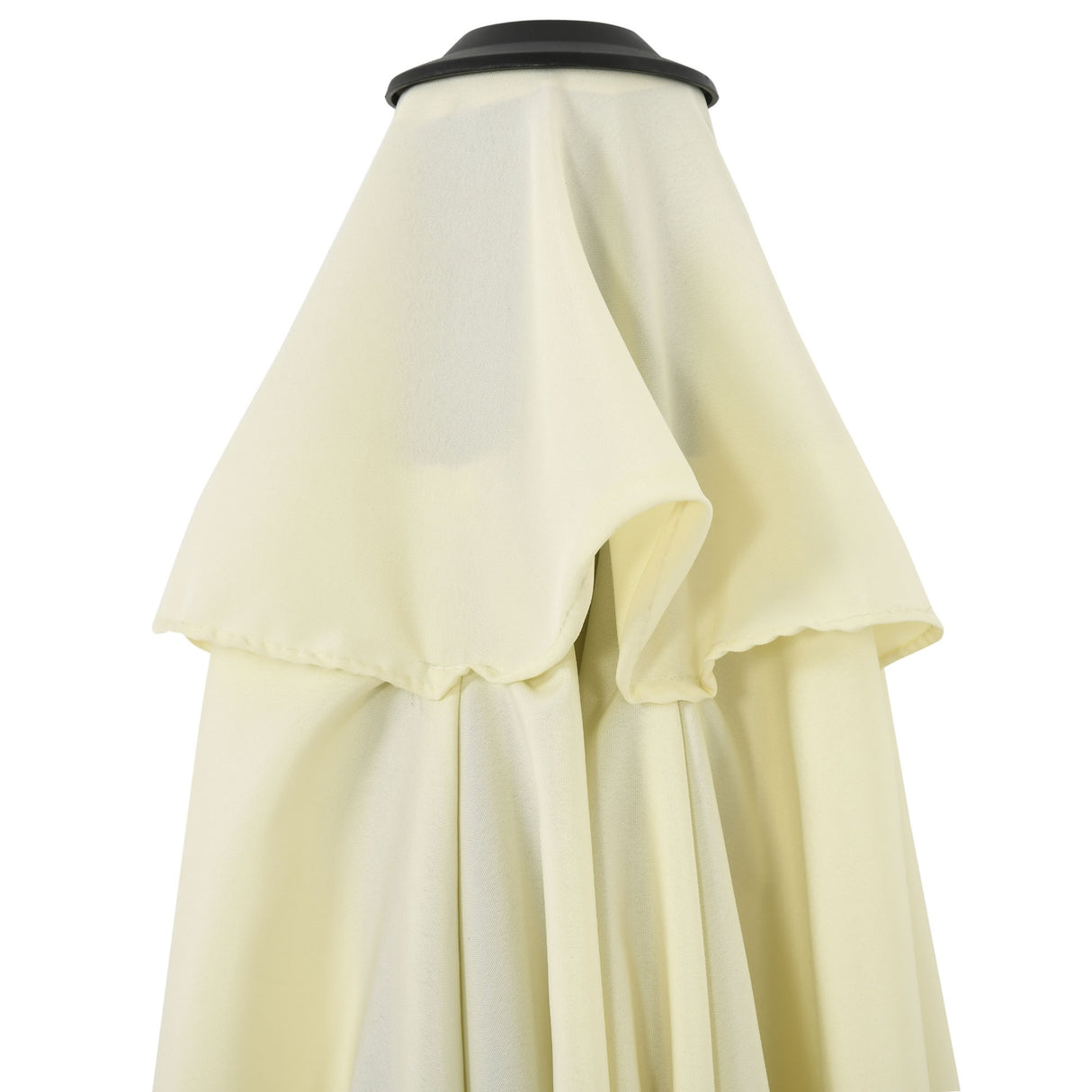 easycomfort easycomfort ombrellone da giardino 2 7x2 5 m in poliestere e metallo con tettuccio inclinabile beige nero