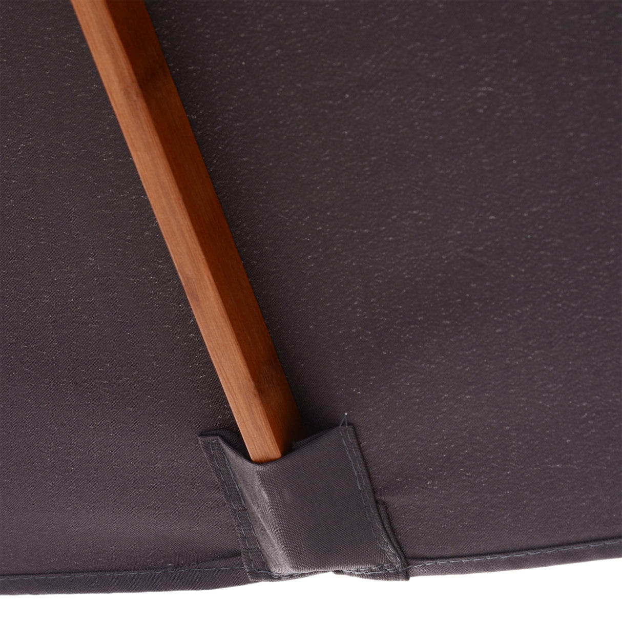 easycomfort easycomfort ombrellone da giardino inclinabile 2x1 5 m con 6 stecche e palo in legno di abete grigio scuro