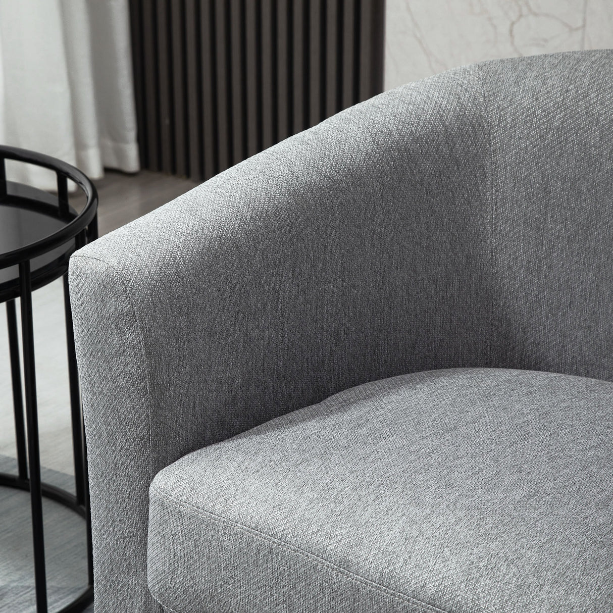 easycomfort easycomfort poltrona moderna imbottita con seduta profonda poltroncina da camera e soggiorno 75x72x74cm grigio