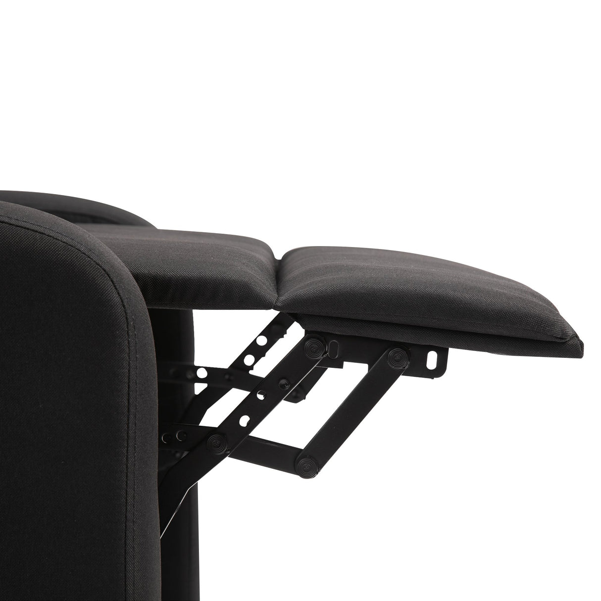 easycomfort easycomfort poltrona relax imbottita con schienale reclinabile 135 e poggiapiedi estraibile in lino nero 69x87x100 5cm ean 8054144138404