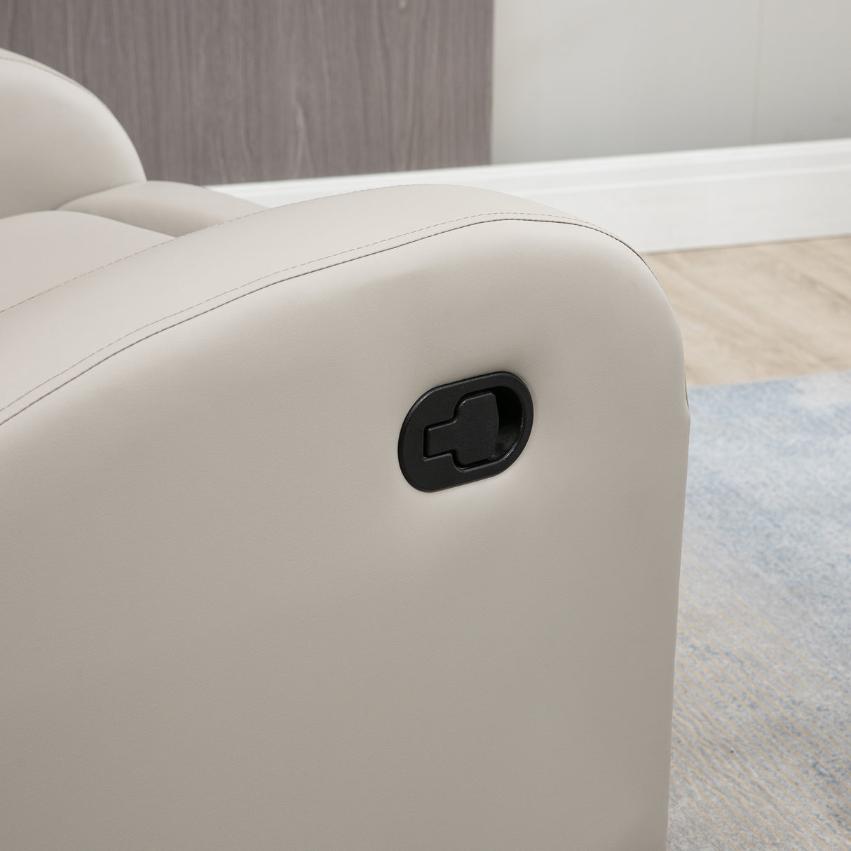 easycomfort easycomfort poltrona relax reclinabile con seduta imbottita e poggiapiedi per casa e ufficio 80x91x102 cm grigio