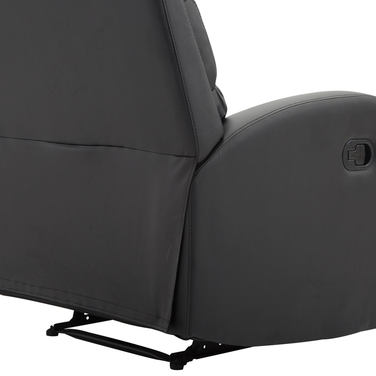 easycomfort easycomfort poltrona relax reclinabile con seduta imbottita e poggiapiedi per casa e ufficio in pelle pu 80x91x102 cm nera ean 8055776911762