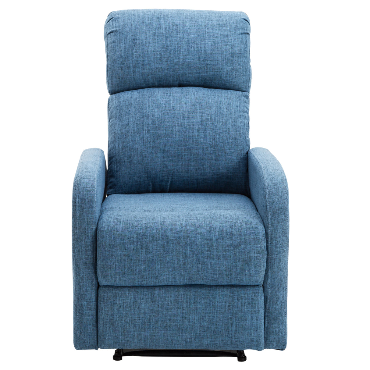 easycomfort easycomfort poltrona relax reclinabile manuale con poggiapiedi portata 125kg tessuto di lino 67 83 107cm blu ean 8055776912165