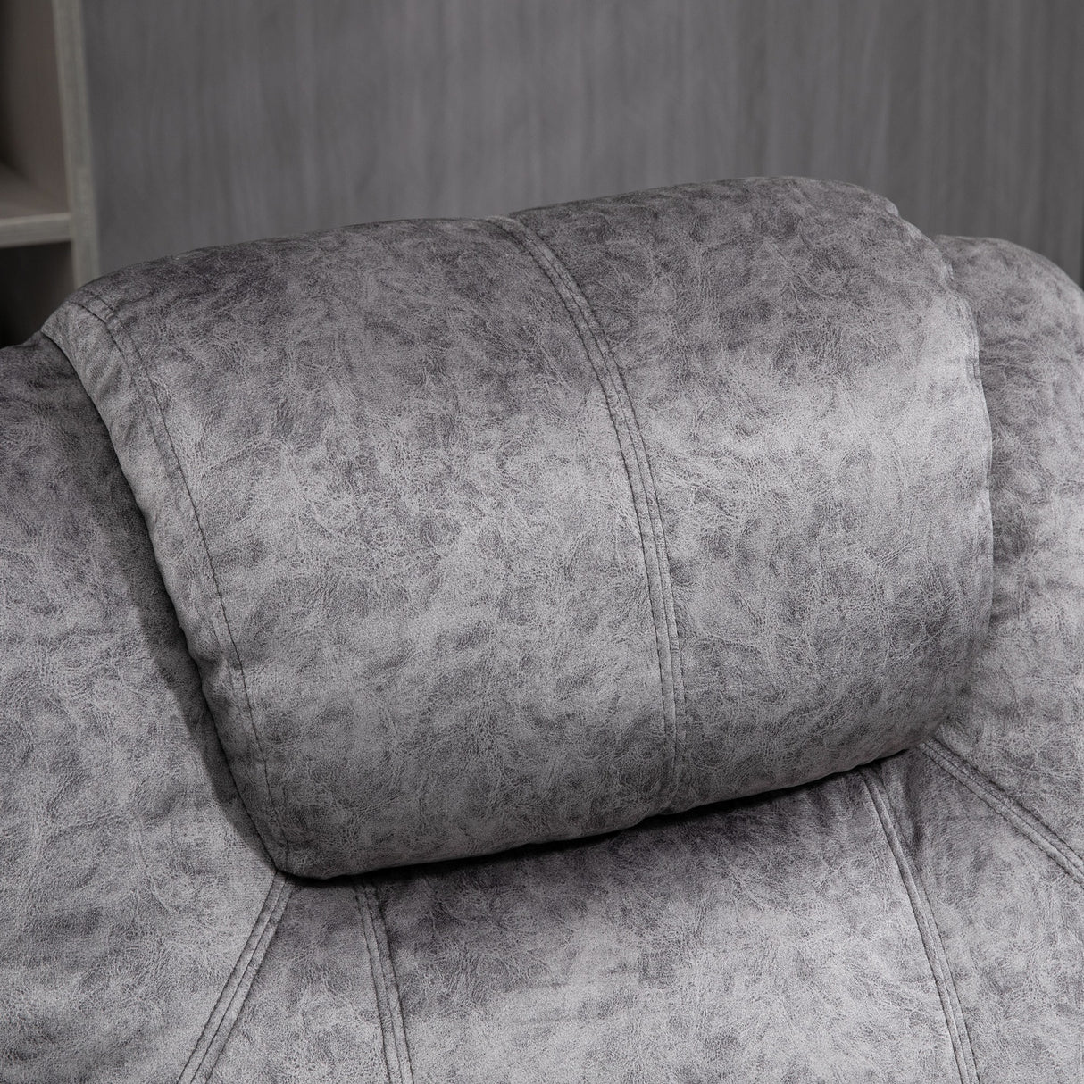 easycomfort easycomfort poltrona relax reclinabile manualmente in tessuto con imbottitura extra grigio