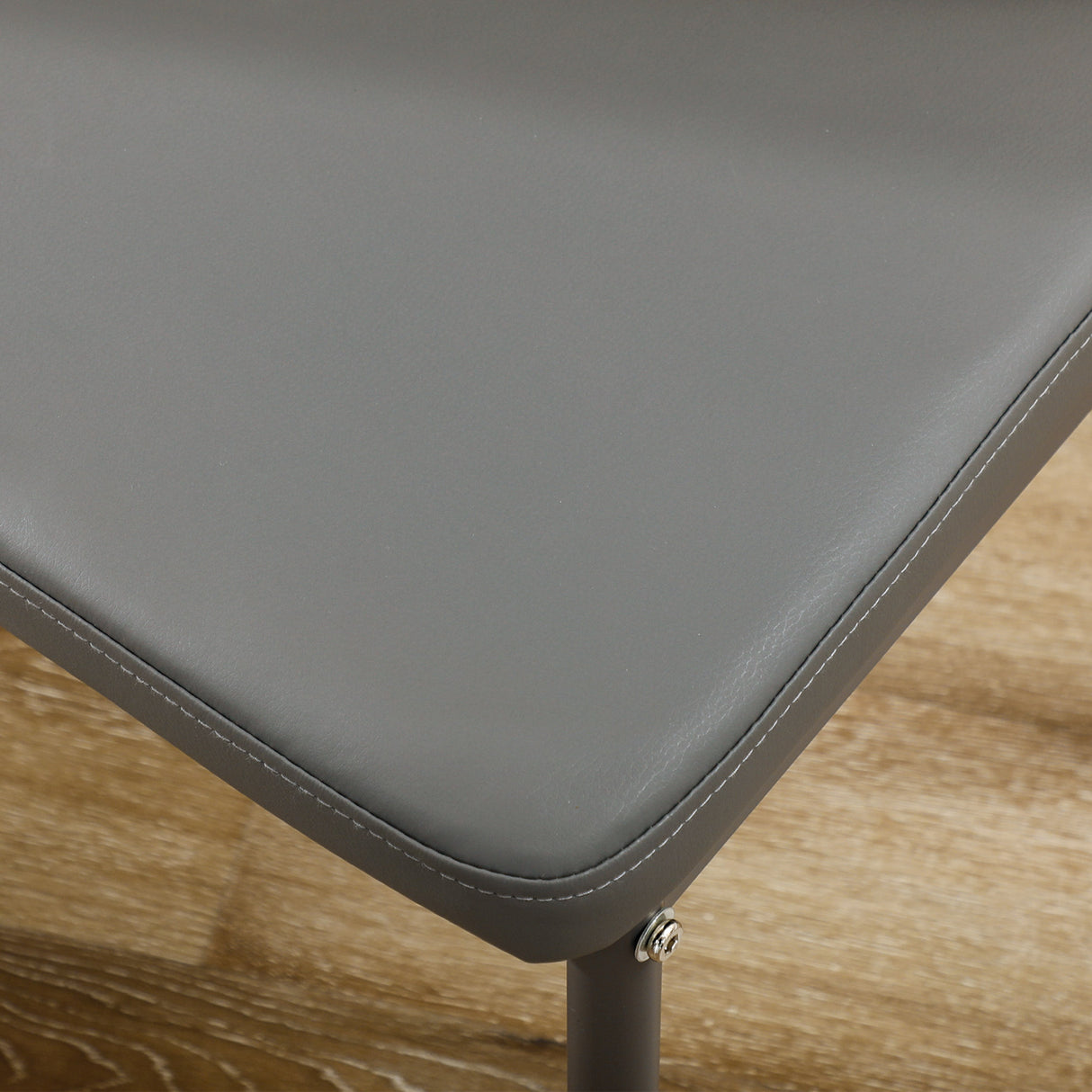 easycomfort easycomfort set da pranzo 5 pezzi con 1 tavolo da pranzo e 4 sedie moderne in similpelle metallo e vetro temperato grigio