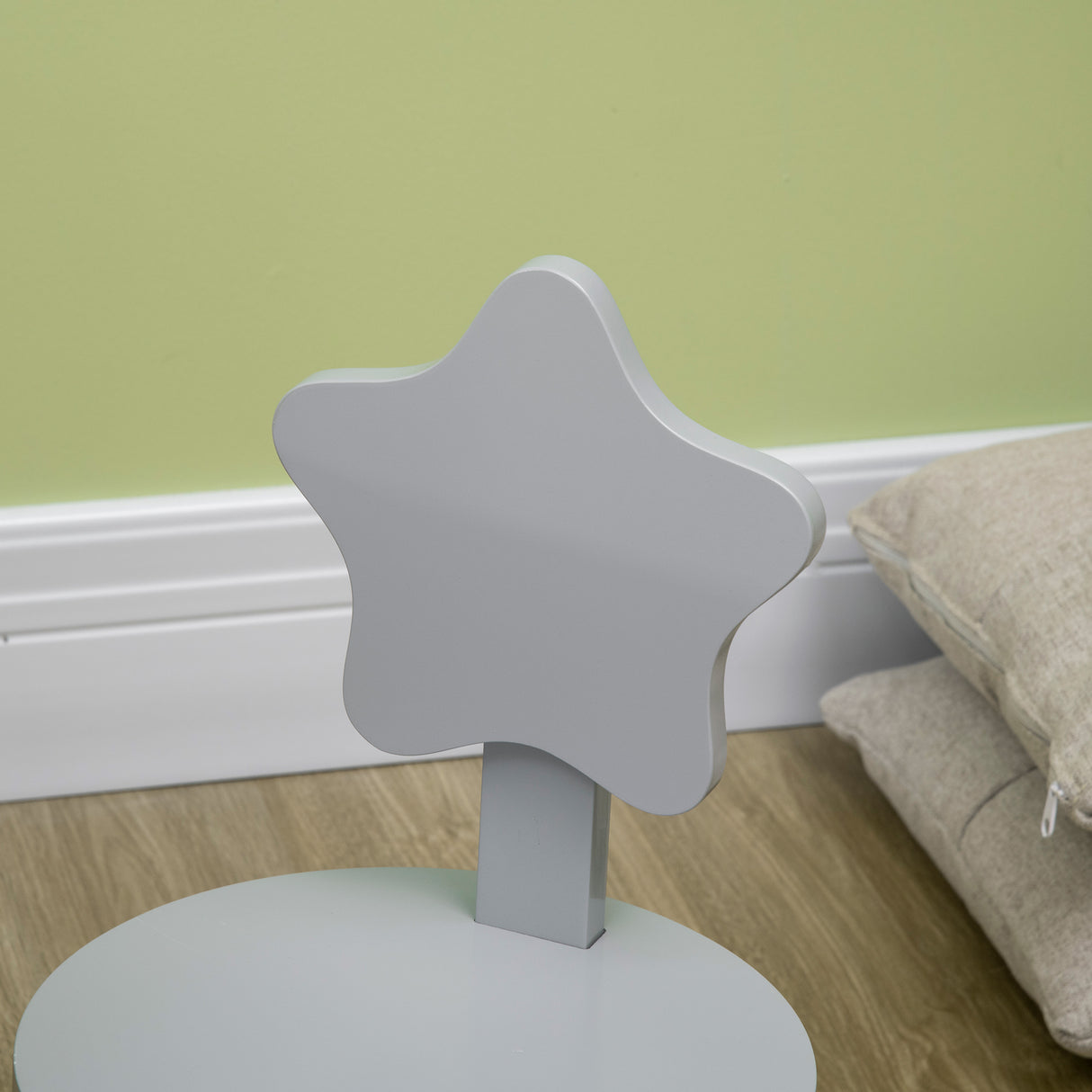 easycomfort easycomfort set tavolo con 2 sedie per bambini in legno eta da 18 mesi a 4 anni grigio