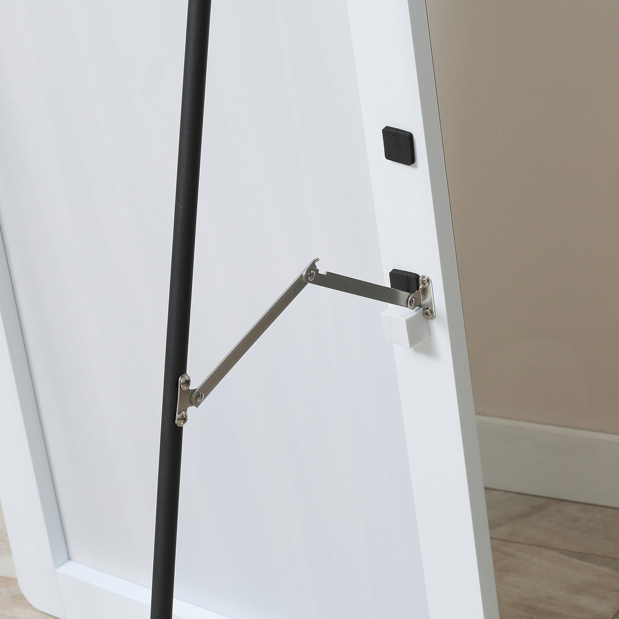 easycomfort easycomfort specchio da terra e parete con struttura in alluminio per camera ingresso e bagno 45x37x158 5cm