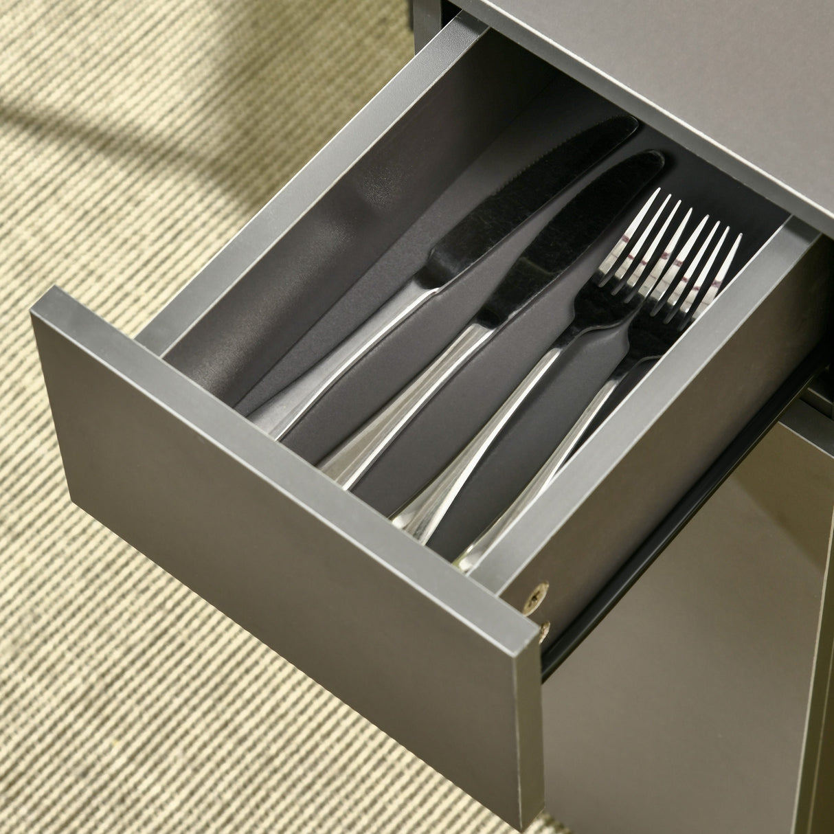 easycomfort easycomfort tavolo pieghevole da pranzo in truciolato con 2 cassetti 1 armadietto max 6 persone 140x76x76 cm