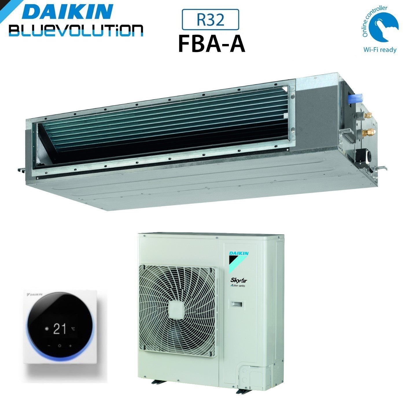 Daikin Ducted Air Conditioner 36000 Btu FBA100A + AZAS100NY1 R-32 Wi-Fi ...