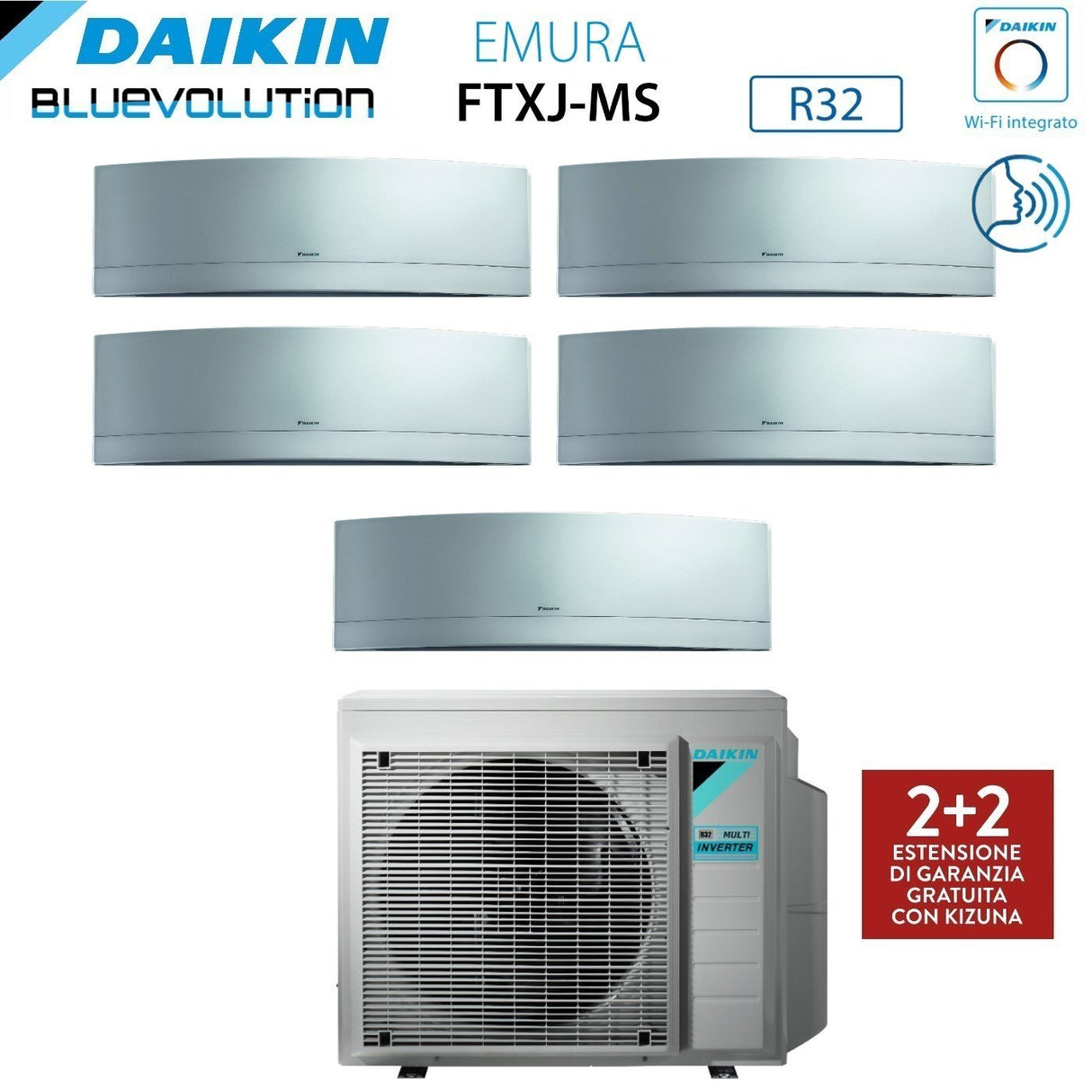 immagine-1-daikin-climatizzatore-condizionatore-daikin-bluevolution-penta-split-inverter-serie-emura-silver-77121212-con-5mxm90n-r-32-wi-fi-integrato-70007000120001200012000-colore-argento-garanzia-italiana