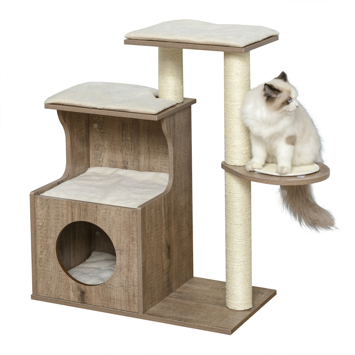 immagine-1-easycomfort-easycomfort-albero-tiragraffi-per-gatti-adulti-castello-per-gatti-con-cuccia-casetta-in-legno-pali-in-corda-sisal-e-cuscini-rimovibili-color-caffe-chiaro-66x38x88cm-ean-8054144138220