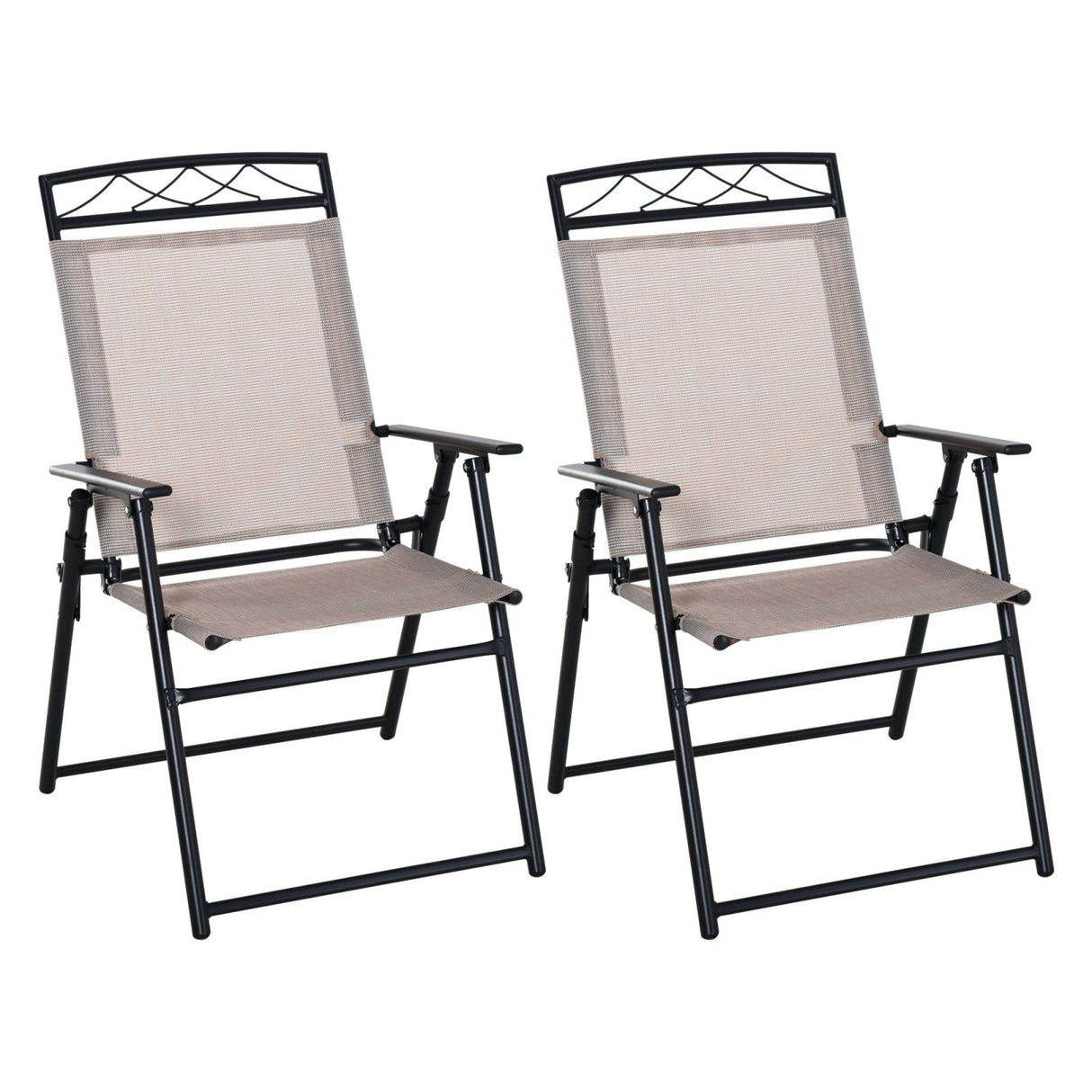 immagine-1-easycomfort-easycomfort-set-di-2-sedie-pieghevoli-da-giardino-con-braccioli-in-metallo-e-textilene-beige-e-nero-ean-8054144137766