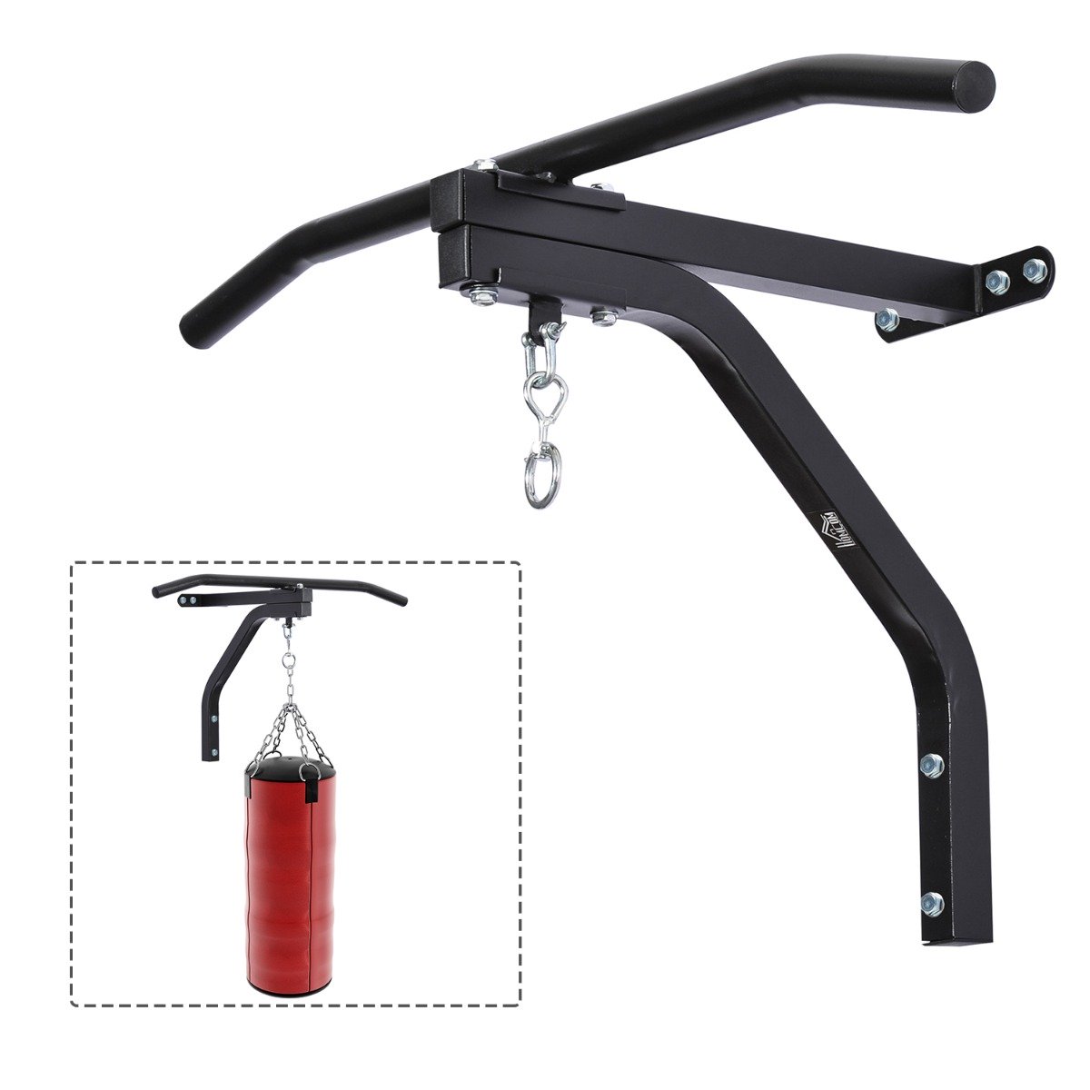 immagine-1-easycomfort-easycomfort-supporto-per-sacco-da-boxe-barra-pull-up-per-sollevamento-portata-130kg-in-acciaio-nero-93x47x51cm-ean-8054111840798