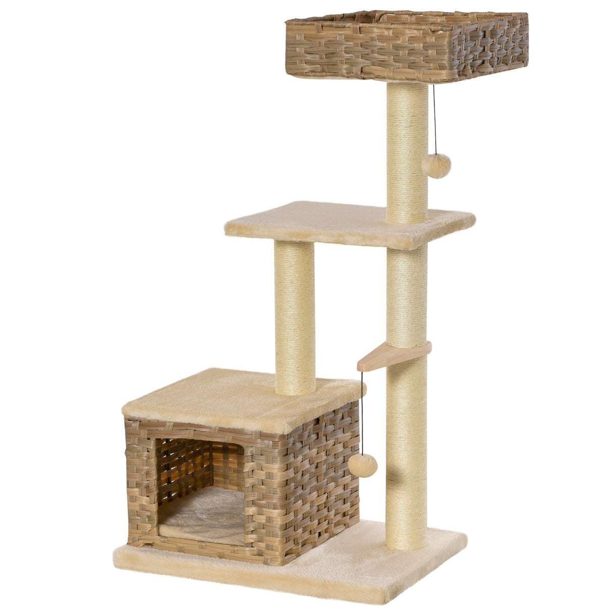 immagine-1-easycomfort-easycomfort-tiragraffi-a-colonna-da-109cm-per-gatti-fino-a-5kg-con-cuccia-giochi-e-pali-in-corda-beige-60x40x109cm-ean-8055776912288