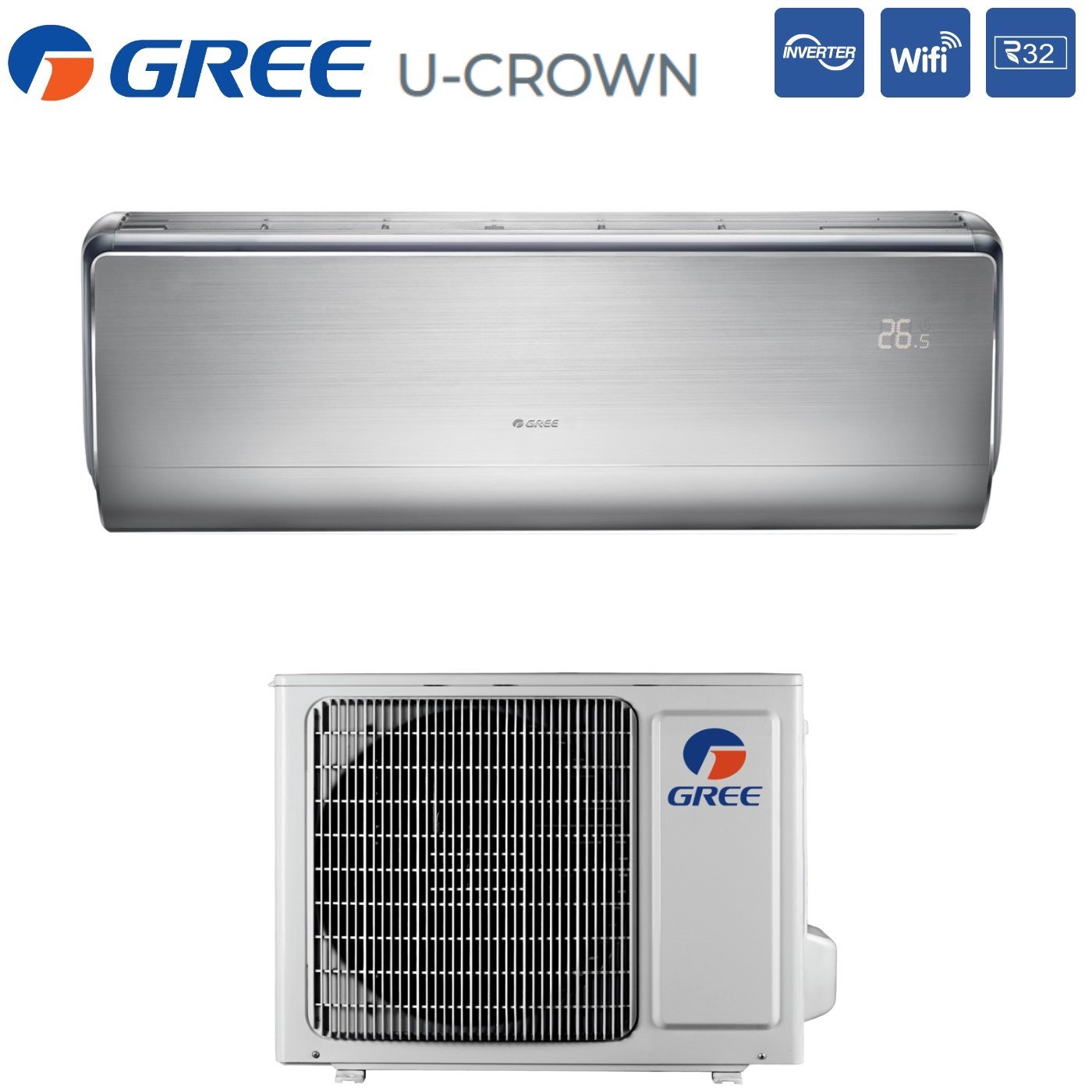 Gree - Gree Inverter Air Conditioner U-CROWN Series 12000 Btu GWH12UB ...