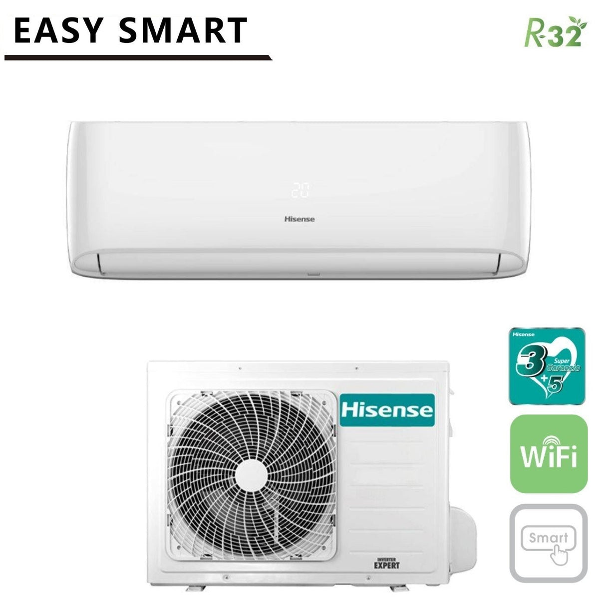 immagine-1-hisense-area-occasioni-climatizzatore-condizionatore-hisense-inverter-serie-easy-smart-12000-btu-ca35yr03g-ca35yr03w-r-32-wi-fi-optional-novita