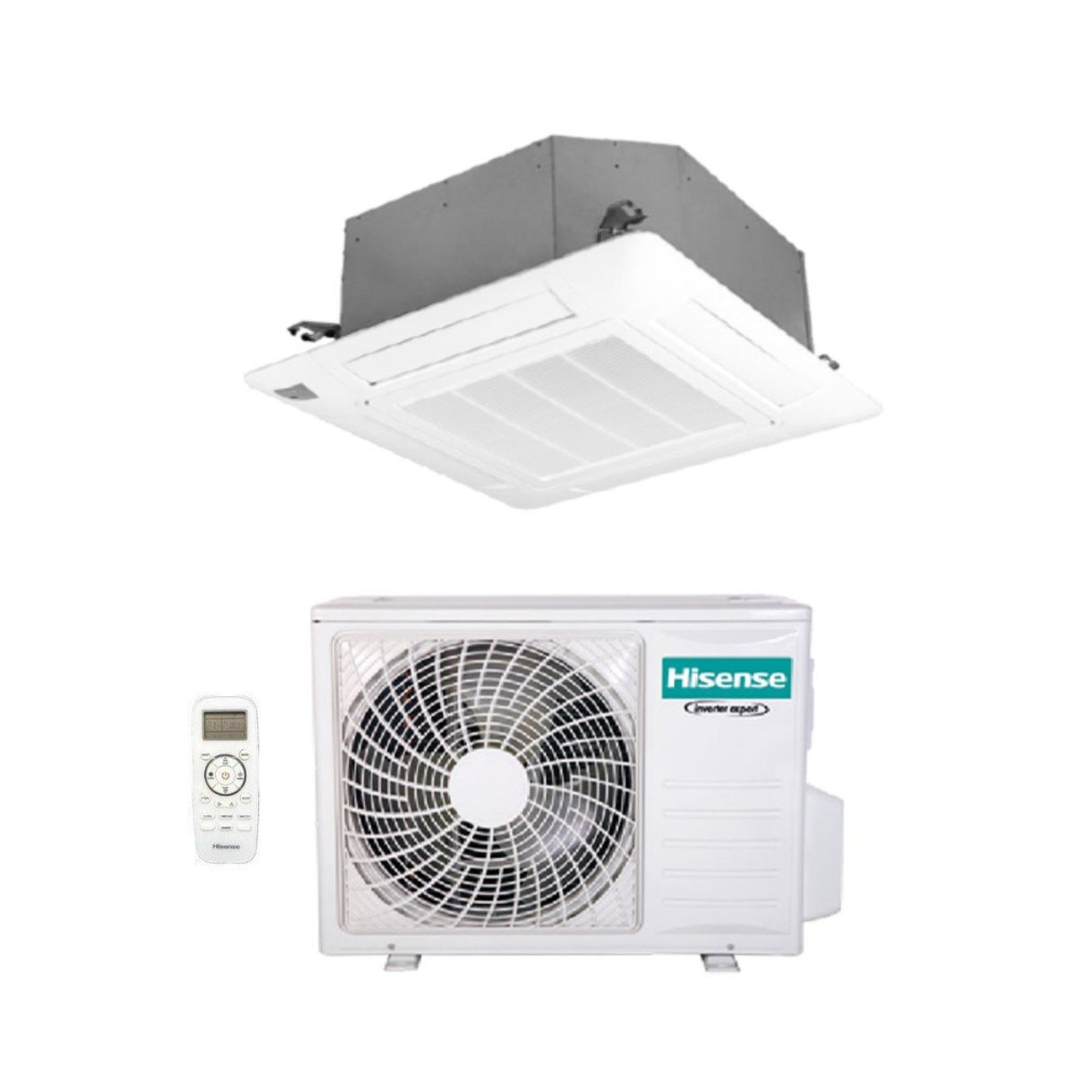 immagine-1-hisense-climatizzatore-condizionatore-hisense-a-cassetta-30000-btu-auc90ur4rgb4-r-32-wi-fi-optional-con-telecomando-e-pannello-incluso-novita