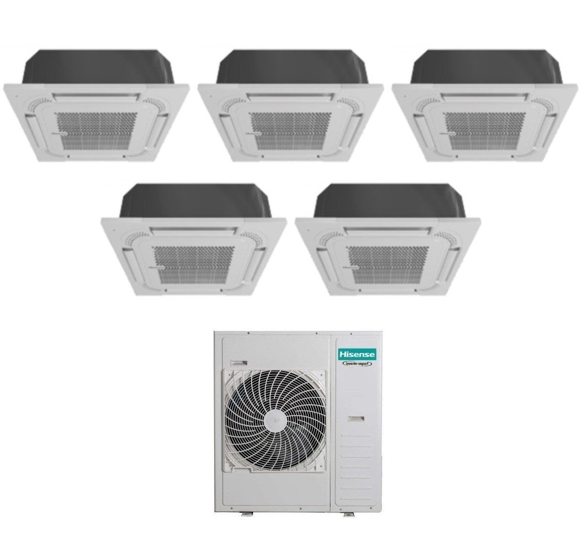 immagine-1-hisense-climatizzatore-condizionatore-hisense-penta-split-a-cassetta-999918-con-5amw125u4rta-r-32-900090009000900018000-con-telecomando-di-serie-e-pannello-incluso