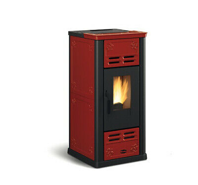 immagine-1-la-nordica-stufa-a-pellet-la-nordica-extraflame-modello-serafina-71-kw-colore-bordeaux-telecomando-optional