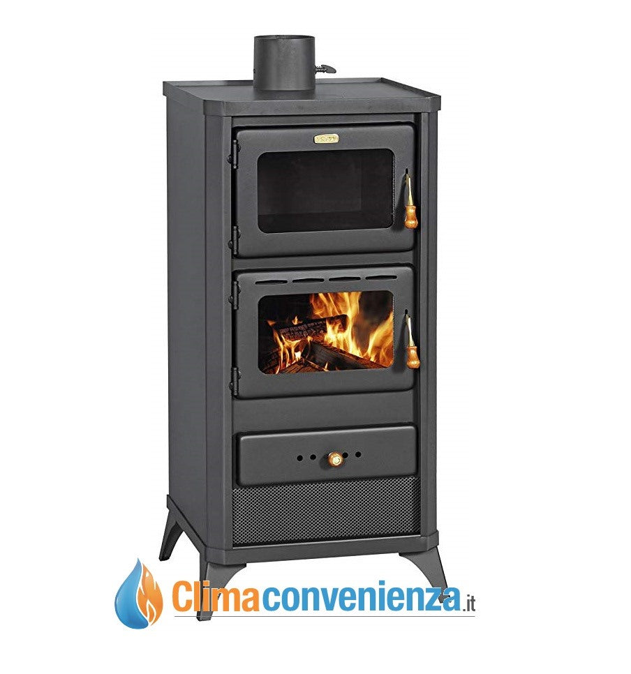 immagine-1-prity-stufa-a-legna-con-forno-fime-1216-kw-acciaio-nero-antracite