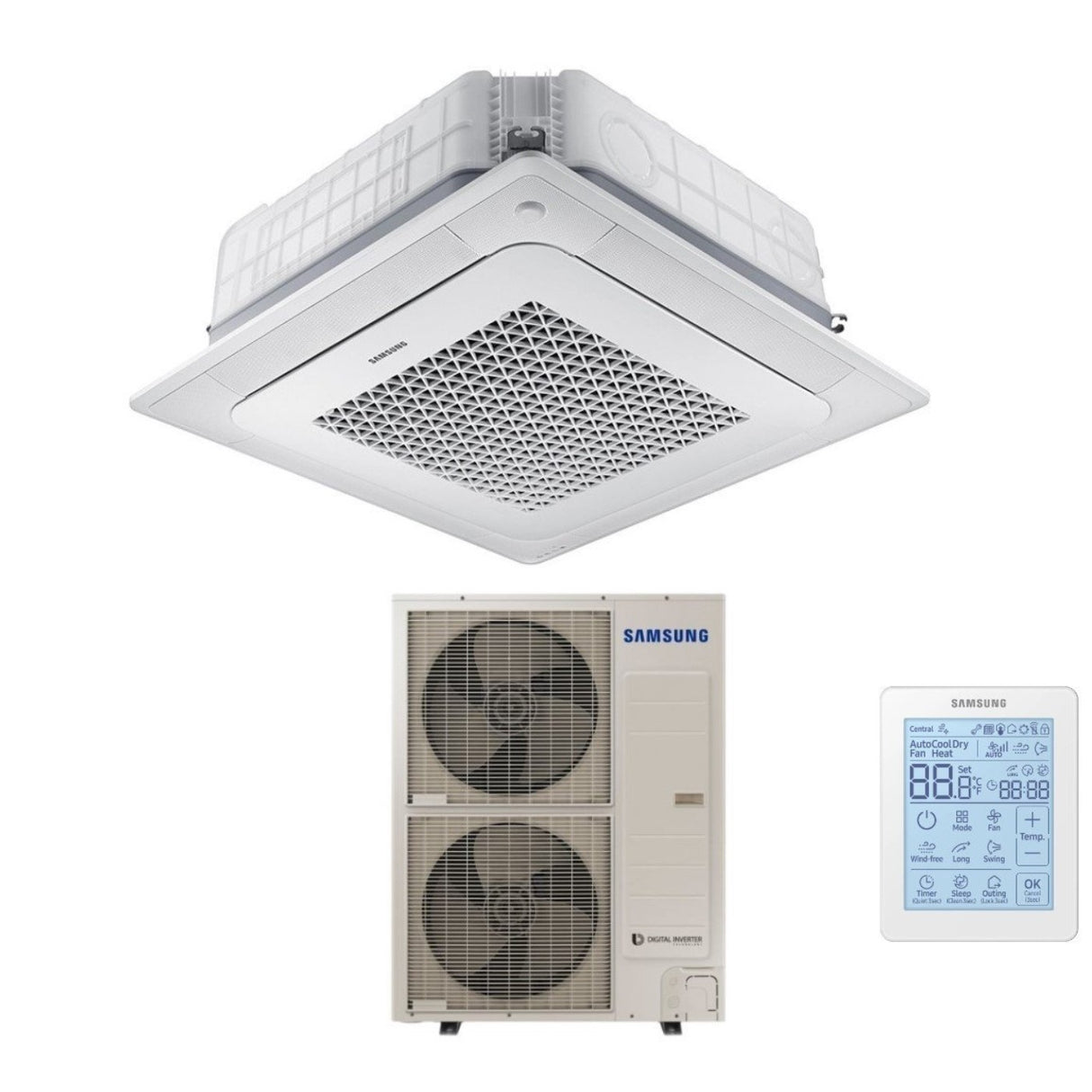 immagine-1-samsung-climatizzatore-condizionatore-samsung-inverter-cassetta-4-vie-windfree-48000-btu-ac140nn4dkh-trifase-con-telecomando-wireless-e-pannello-incluso