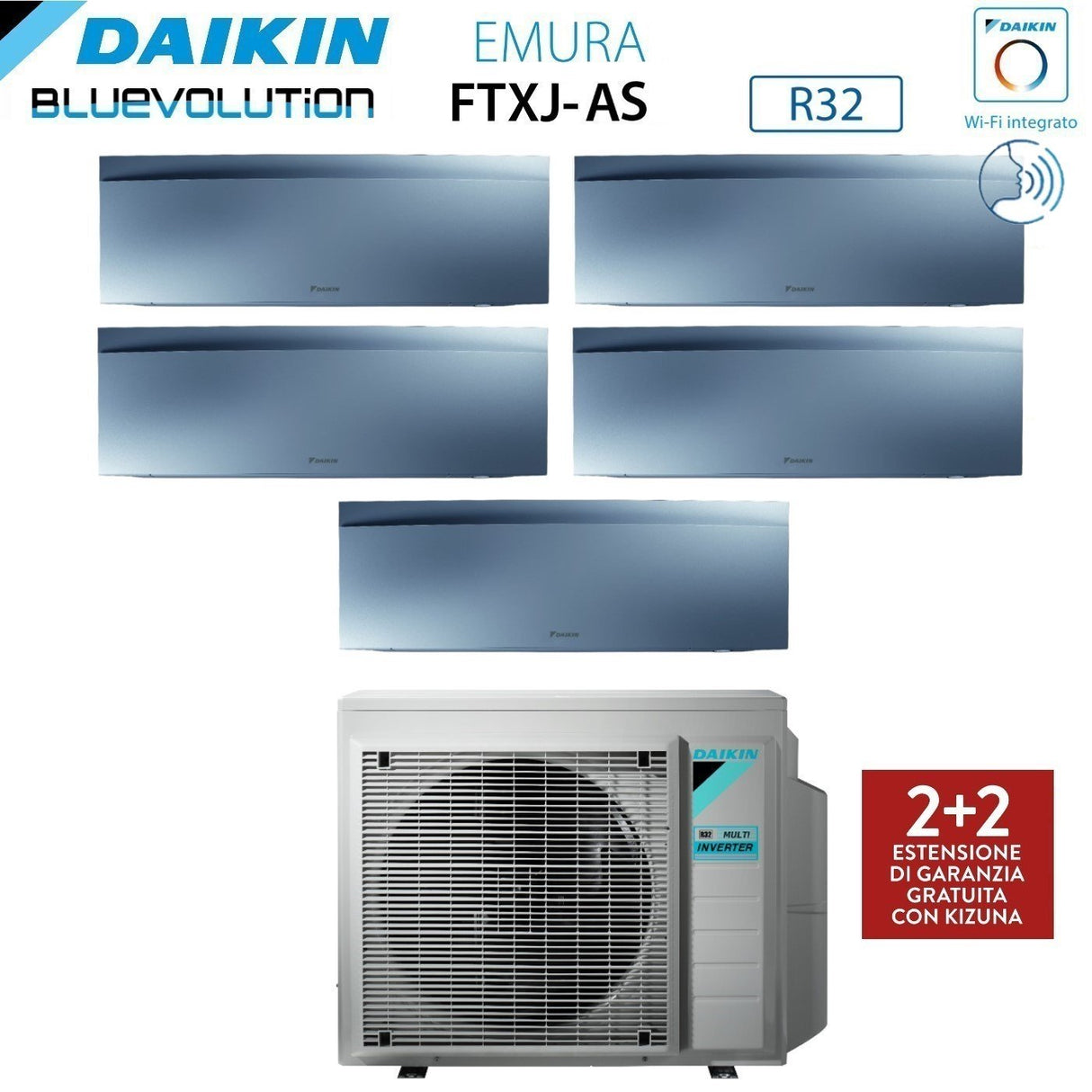 immagine-2-daikin-climatizzatore-condizionatore-daikin-bluevolution-penta-split-inverter-serie-emura-silver-iii-999912-con-5mxm90n-r-32-wi-fi-integrato-900090009000900012000-colore-argento-garanzia-italiana