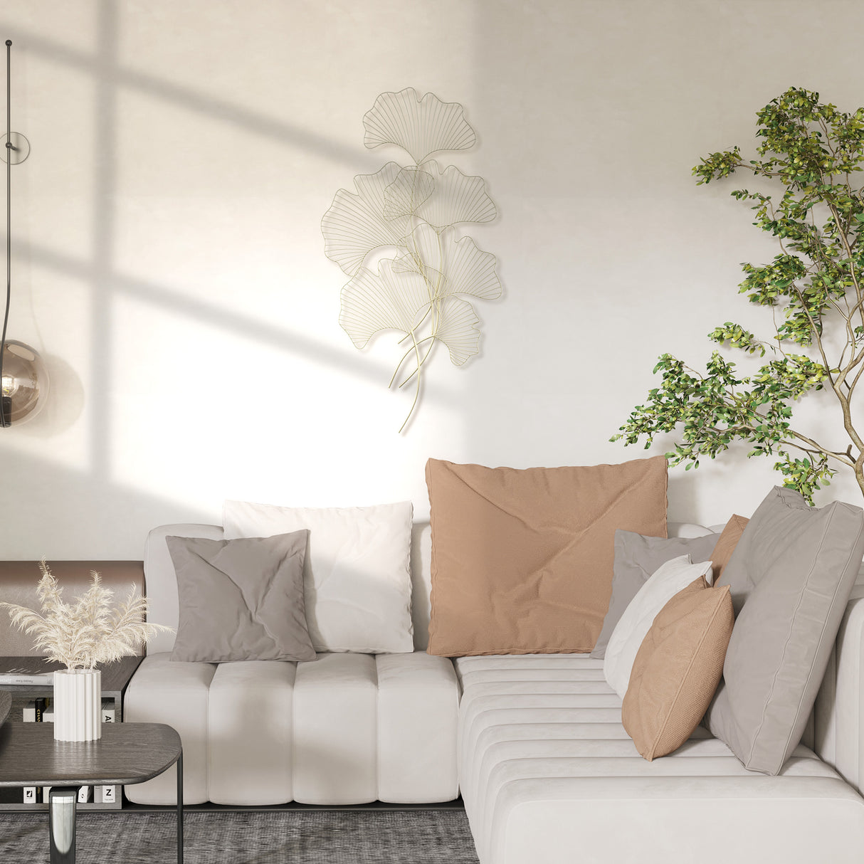 immagine-2-easycomfort-easycomfort-decorazione-murale-3d-in-metallo-wall-art-dorata-a-forma-di-foglia-di-ginkgo-51-x-94-5cm