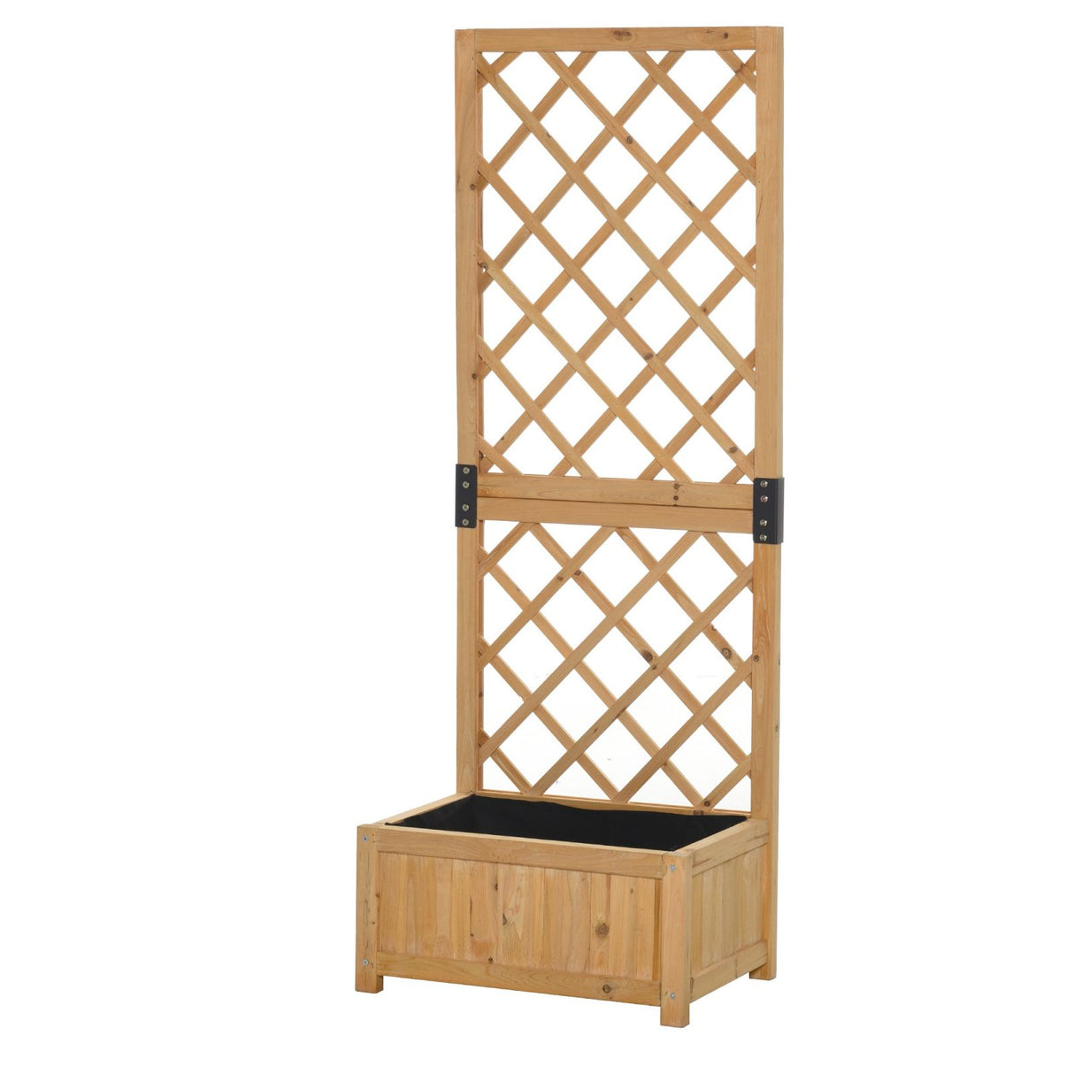 immagine-2-easycomfort-easycomfort-fioriera-con-grigliato-da-esterno-vaso-per-piante-rampicanti-in-legno-60x40x160cm-ean-8054144136424