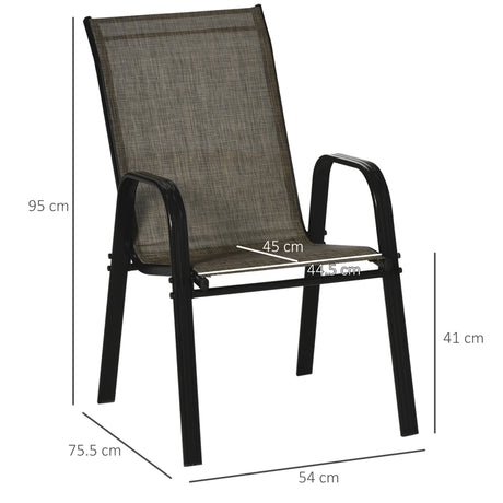 immagine-2-easycomfort-easycomfort-set-4-pezzi-sedie-da-giardino-con-braccioli-sedie-da-esterno-impilabili-in-metallo-e-tessuto-traspirante-marrone