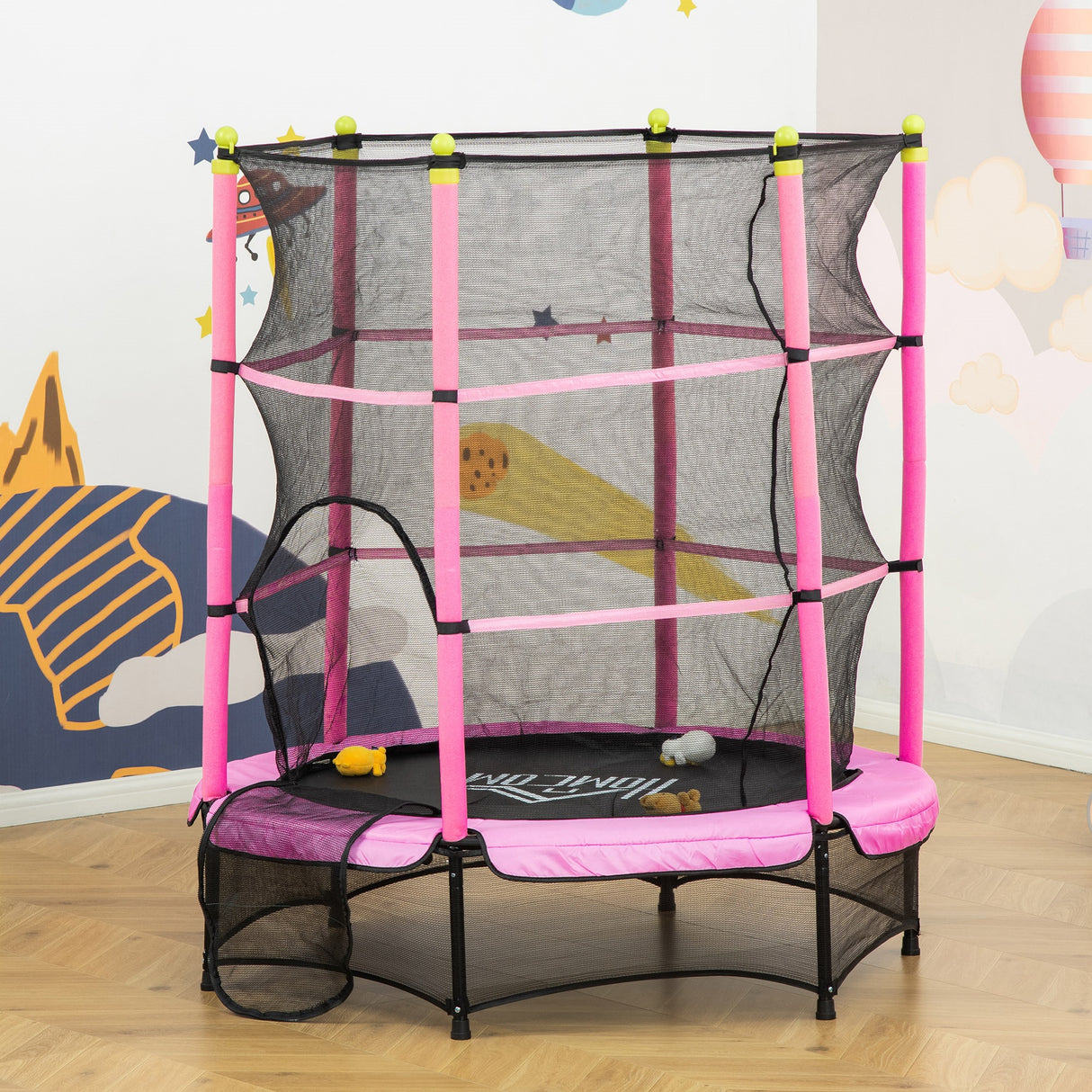 immagine-2-easycomfort-easycomfort-tappeto-elastico-per-bambini-3-6-anni-con-rete-bordo-imbottito-e-corde-elastiche-trampolino-da-giardino-140x158cm-rosanero