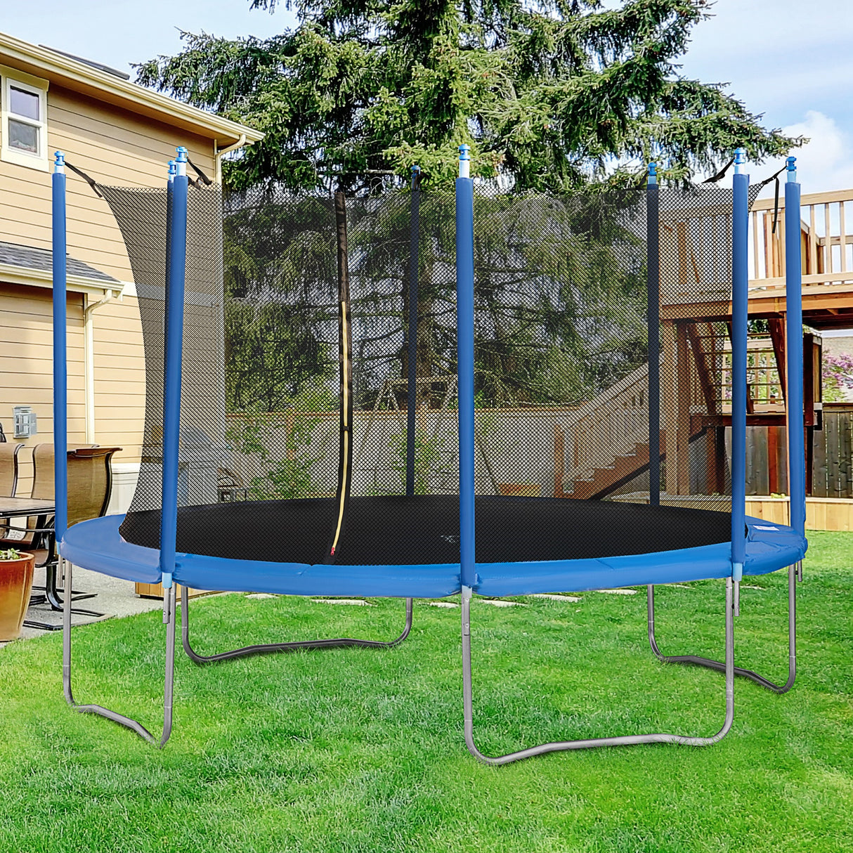 immagine-2-easycomfort-easycomfort-tappeto-elastico-per-bambini-e-adulti-con-rete-e-bordo-imbottito-trampolino-da-giardino-366x275cm-blu-e-nero
