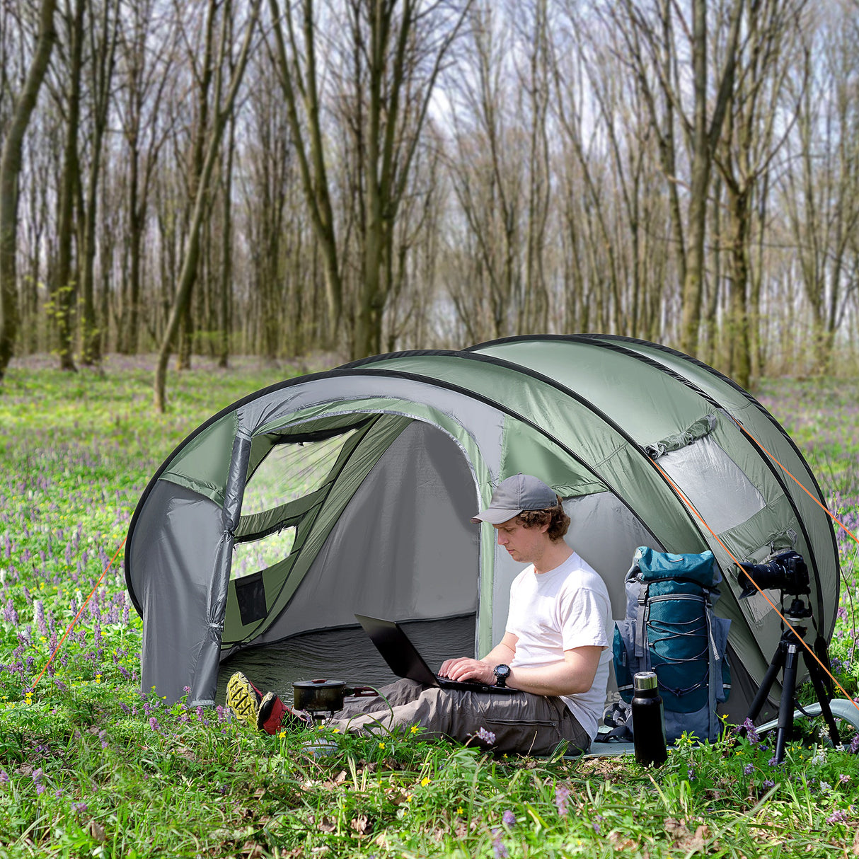 immagine-2-easycomfort-easycomfort-tenda-da-campeggio-pop-up-4-5-posti-2-porte-e-4-finestre-telo-impermeabile-263-5x220x123cm-verde-scuro-ean-8054144139081