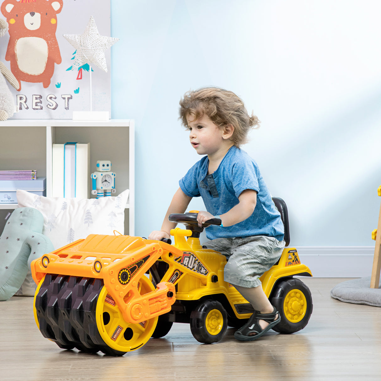 immagine-2-easycomfort-easycomfort-trattore-per-bambini-3-4-anni-con-rullo-compressore-e-spazio-portaoggetti-88x33x37-cm-giallo-e-nero