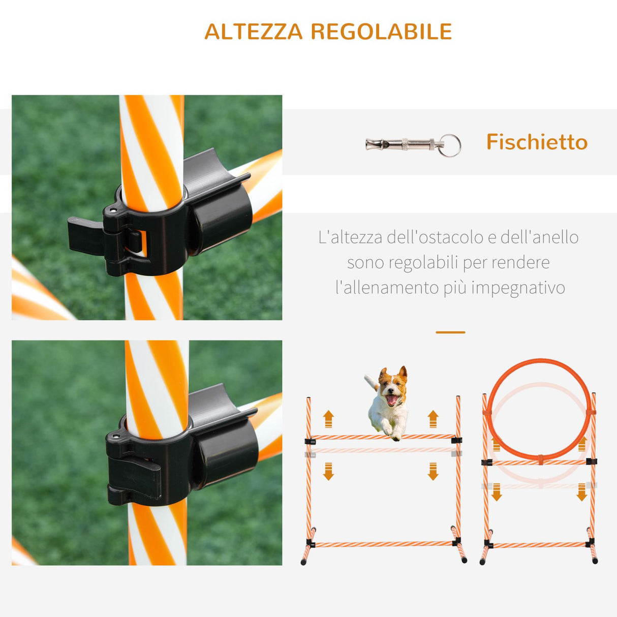 immagine-3-easycomfort-easycomfort-attrezzi-agility-dog-set-completo-percorso-agility-dog-con-5-pezzi-slalom-ostacolo-e-tunnel-arancione
