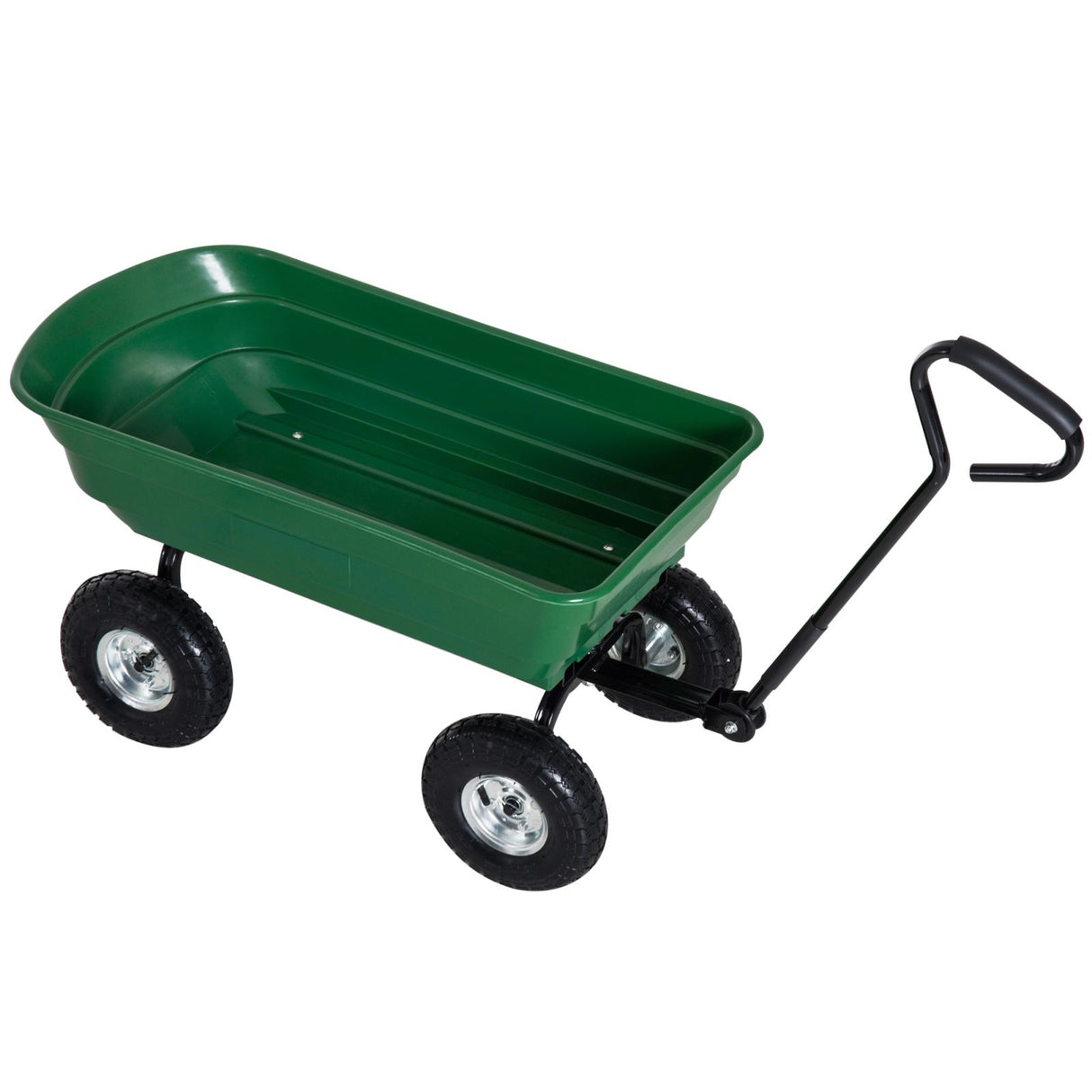 immagine-3-easycomfort-easycomfort-carrello-rimorchio-a-mano-da-giardino-verde-nero-108x50x84cm-ean-8054144130583