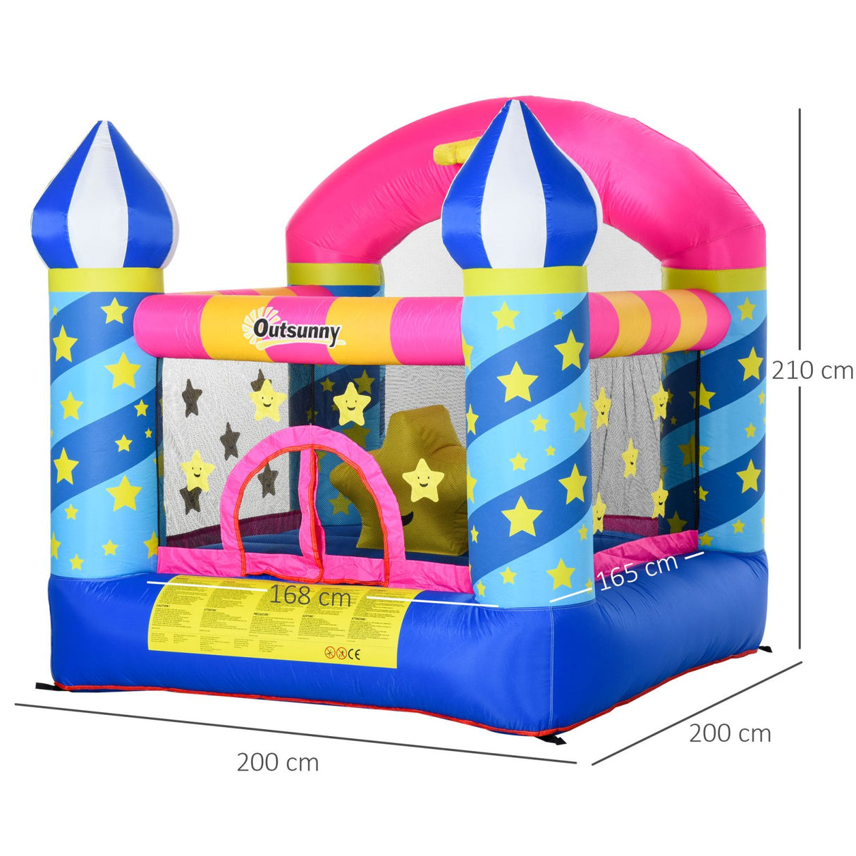 immagine-3-easycomfort-easycomfort-castello-gioco-gonfiabile-gigante-per-bambini-3-8-anni-colorato-e-con-gonfiatore-195x195x215cm-ean-8055776914787