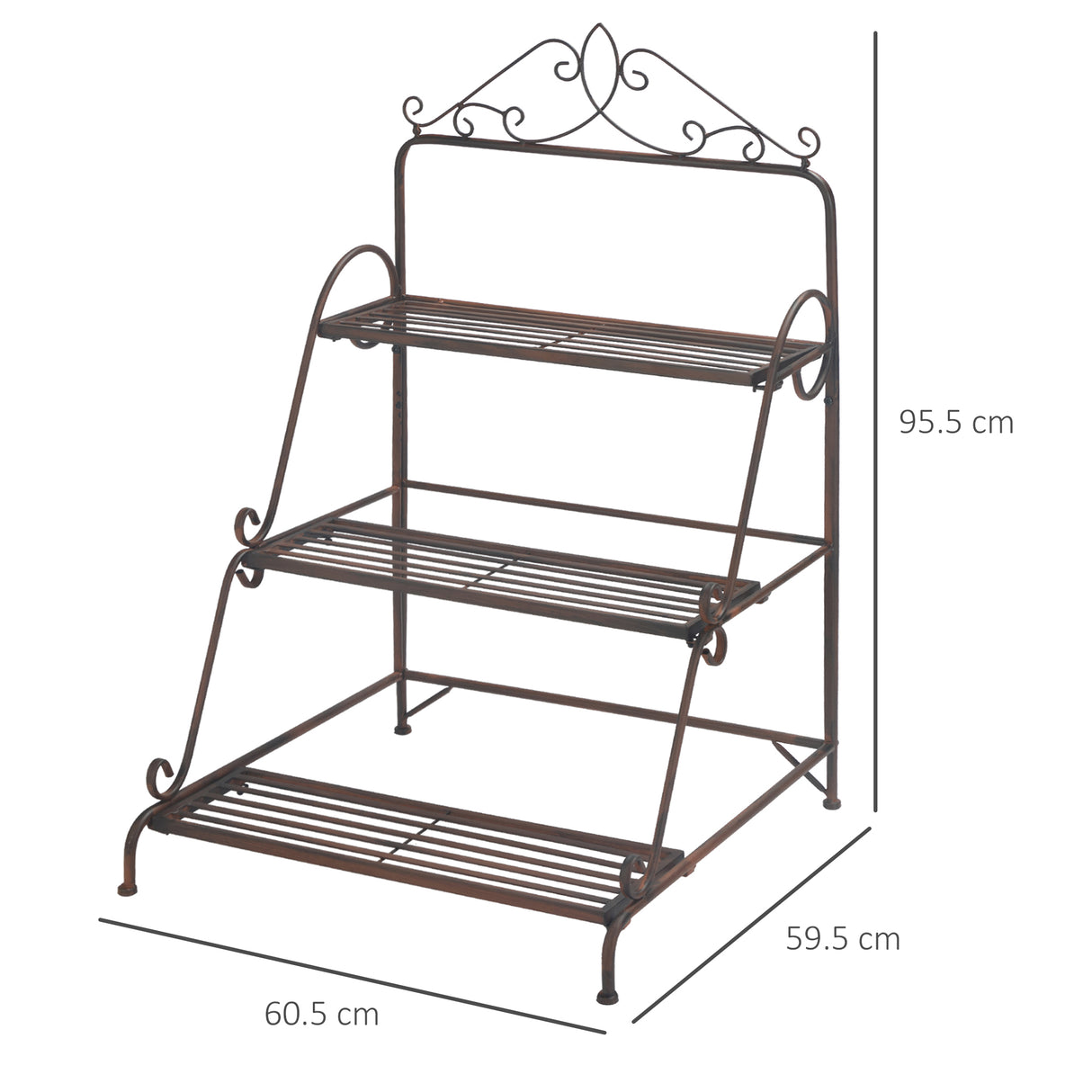 immagine-3-easycomfort-easycomfort-fioriera-da-esterno-a-3-livelli-in-metallo-per-piante-fiori-e-soprammobili-60-5x59-5x95-5-cm-marrone