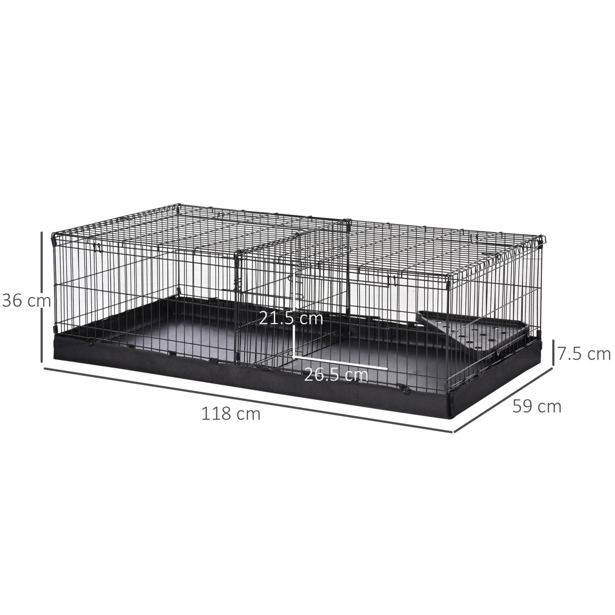 immagine-3-easycomfort-easycomfort-gabbia-per-roditori-in-metallo-e-tela-nera-118x59x36cm