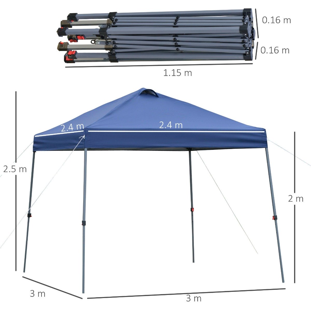 immagine-3-easycomfort-easycomfort-gazebo-pieghevole-3x3m-da-giardino-ed-esterno-in-metallo-e-tessuto-oxford-blu-con-borsa-da-viaggio-ean-8055776910895