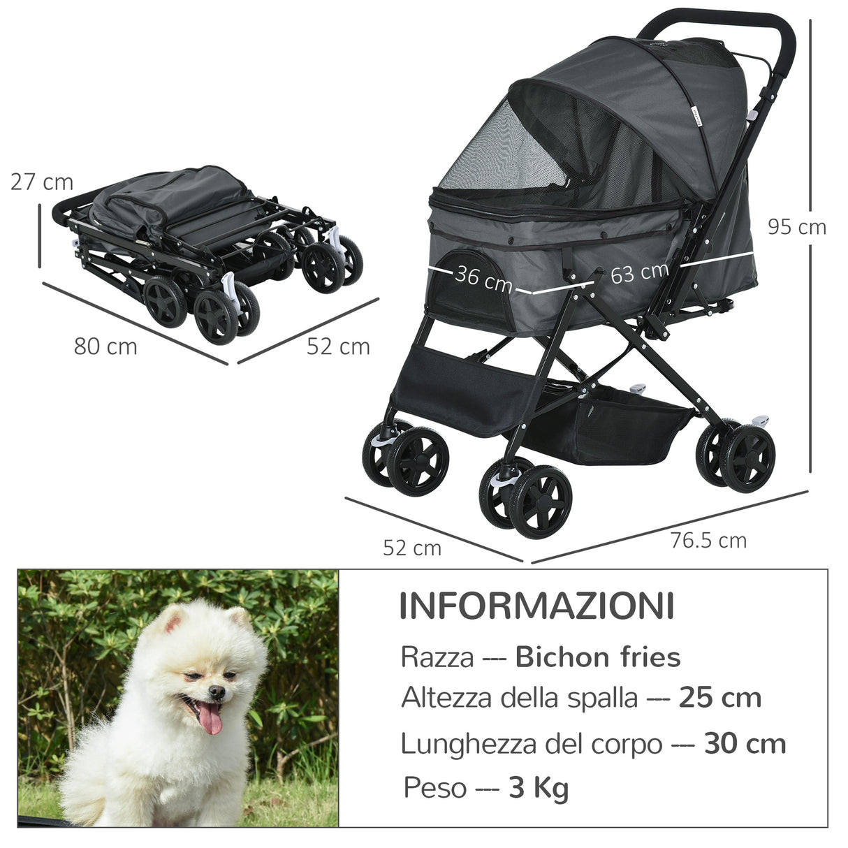 immagine-3-easycomfort-easycomfort-passeggino-per-cani-piccoli-pieghevole-con-maniglione-girevole-e-cestino-portaoggetti-76-5x52x95-cm-grigio