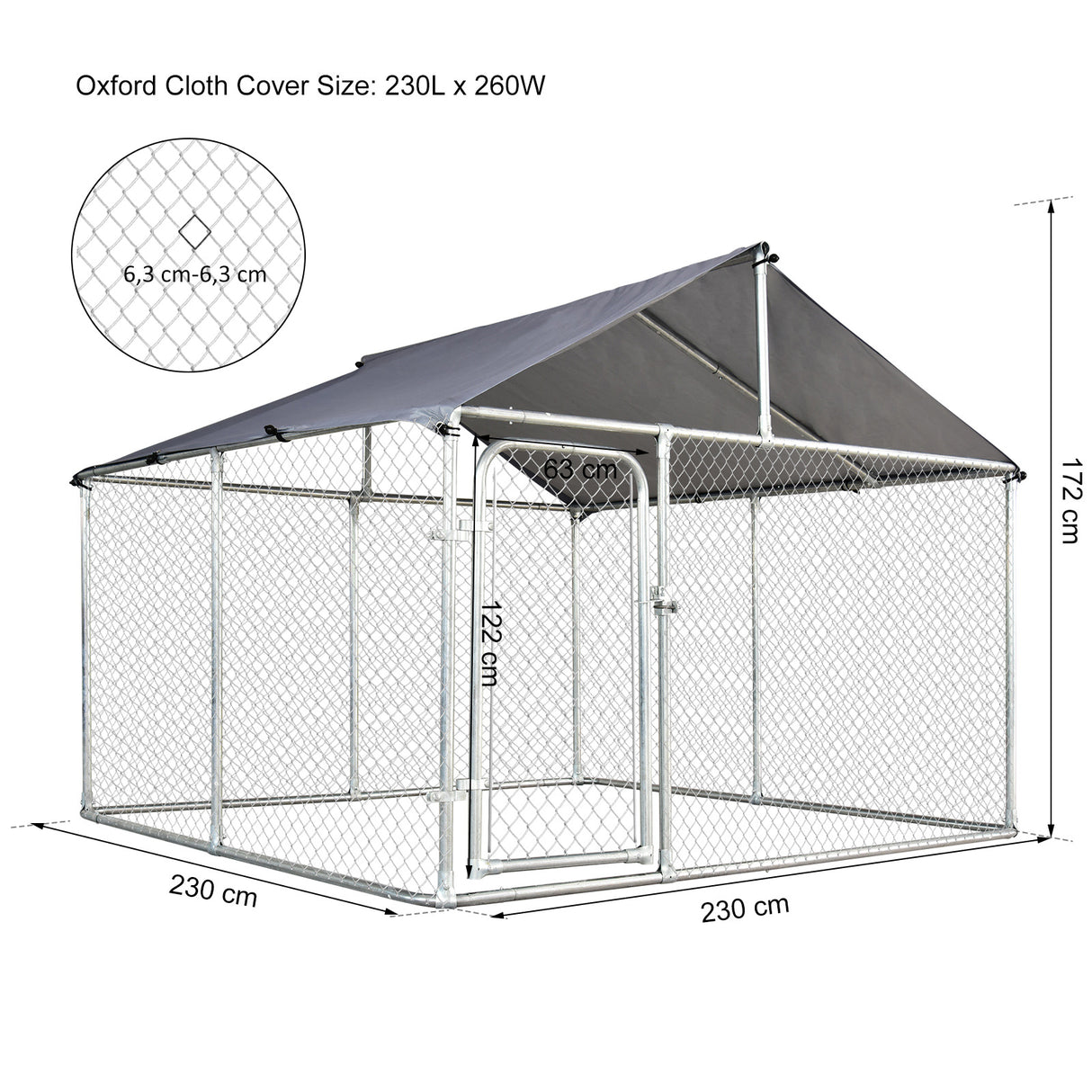 immagine-3-easycomfort-easycomfort-recinto-per-cani-da-esterno-recinto-per-animali-con-copertura-impermeabile-230x230x172cm